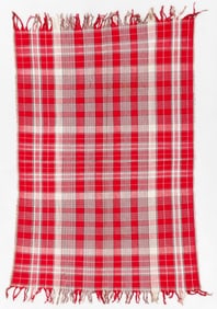 Two Plaid Cotton Cloths, Kenya and West Africa