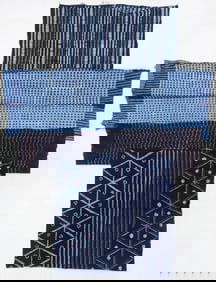 Four Indigo-Dyed Market Cloths, West Africa, 1990s.