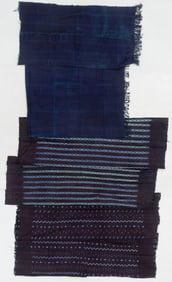 Five Indigo-Dyed Market Cloths, West Africa, 1990s.