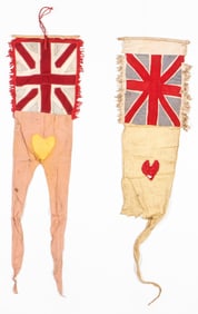 2 Unusual Fante Asafo Flags, Ghana