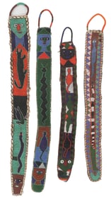 Four Yoruba Beaded Dance Sashes, Nigeria