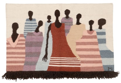 Kwatwalong Art School "Nine Rich Men" Tapestry, 1988