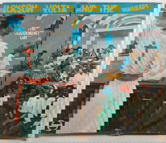 Monumental Bi-Fold African Painted Movie Poster, 70" x 91"