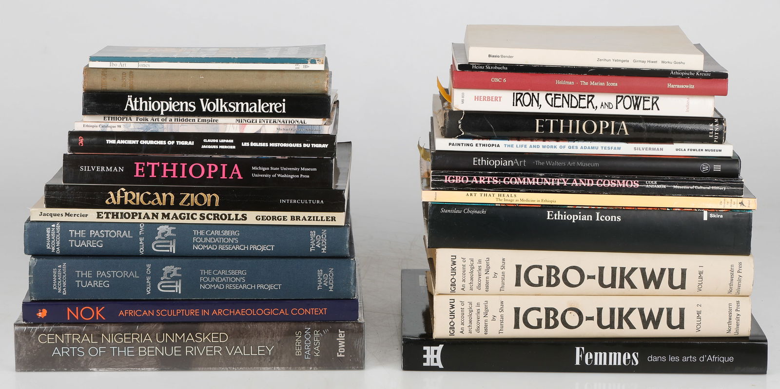 Collection of 27 Books on African Tribal Art And Culture: Collection of 27 Books on African Tribal Art And Culture. Shelf Size: 22" (56 cm). Provenance: Ex. collection of Michelle Gilbert.