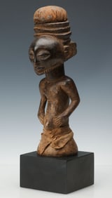 20th C. DRC Hemba Kusu Wood Power Figure, Ex-Dartevelle