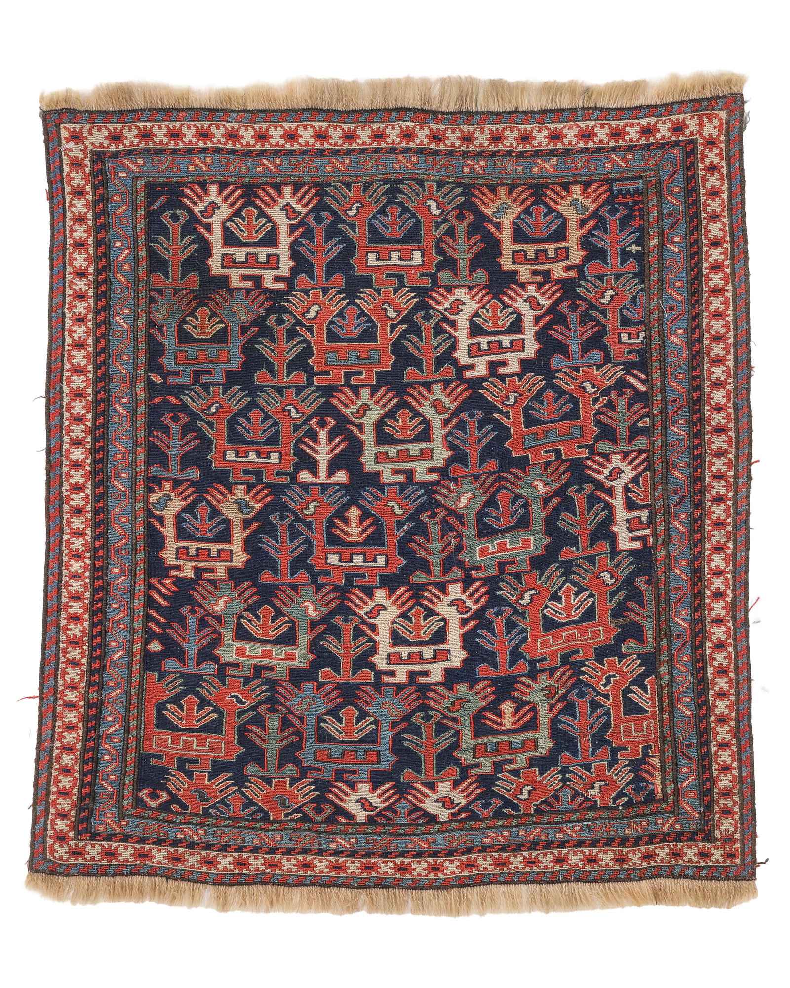 Shahsevan Khorjin Face, Caucasus, 19th C., 1'7'' x 1'8'' (1 of 2)