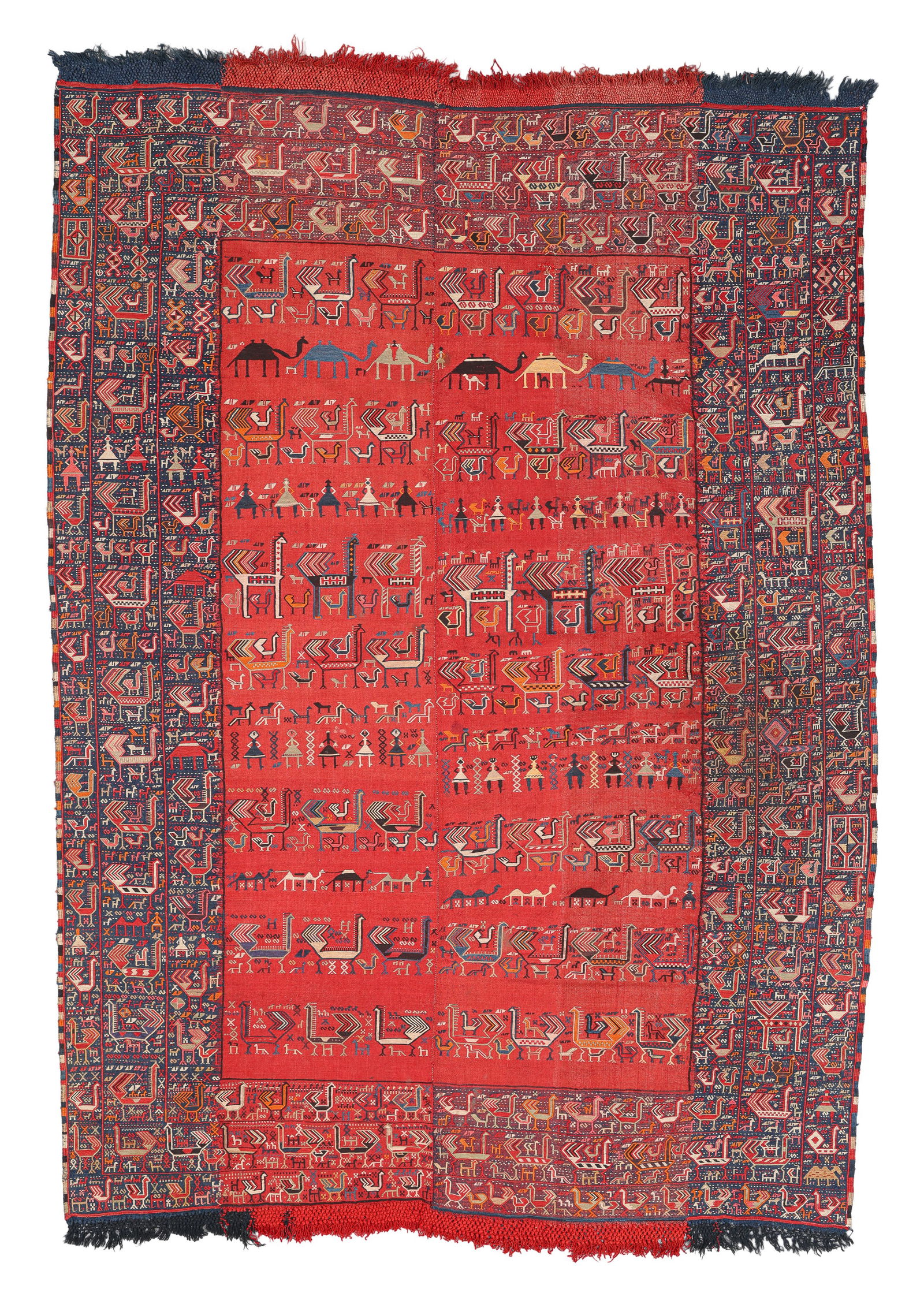 Verneh Rug, Caucasus, Early 20th C., 6'5'' x 8'10'': Verneh Rug, Caucasus, Early 20th C., 6'5'' x 8'10'' (196 x 269 cm). Weight: 15 lbs. Material: wool surface, wool warp. Provenance: Private family estate collection, New York.