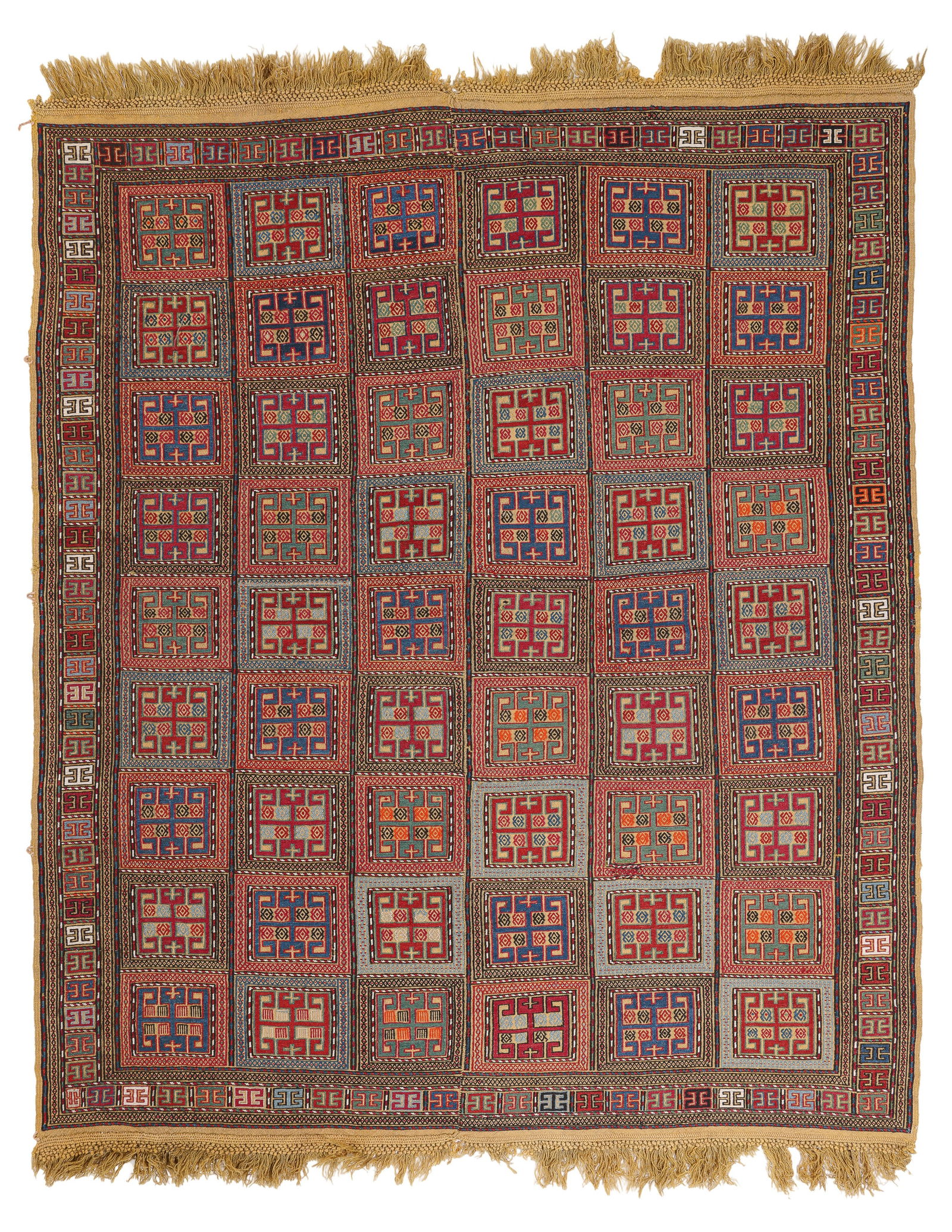 Fine Verneh Flatweave, Caucasus, Ca. 1875, 5'8'' x 6'11'' (1 of 4)