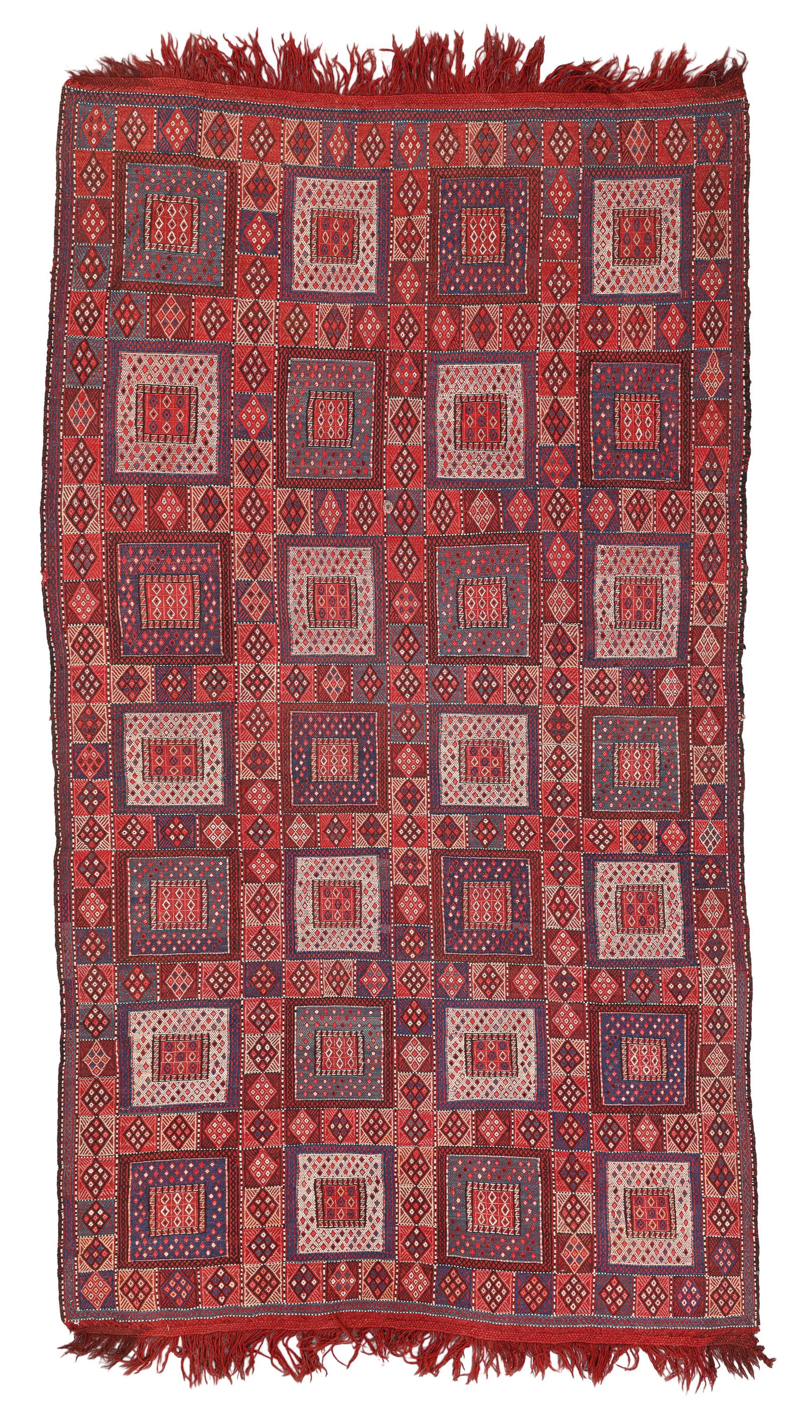 Fine Large Verneh Flatweave, Caucasus, Ca. 1880, 5'5'' x 9'9'' (1 of 4)