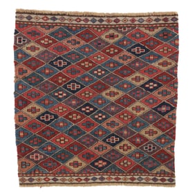 Shahsevan Reverse Sumak Mafrash Panel, Transcaucasus, 19th C., 1'5'' x 1'6''