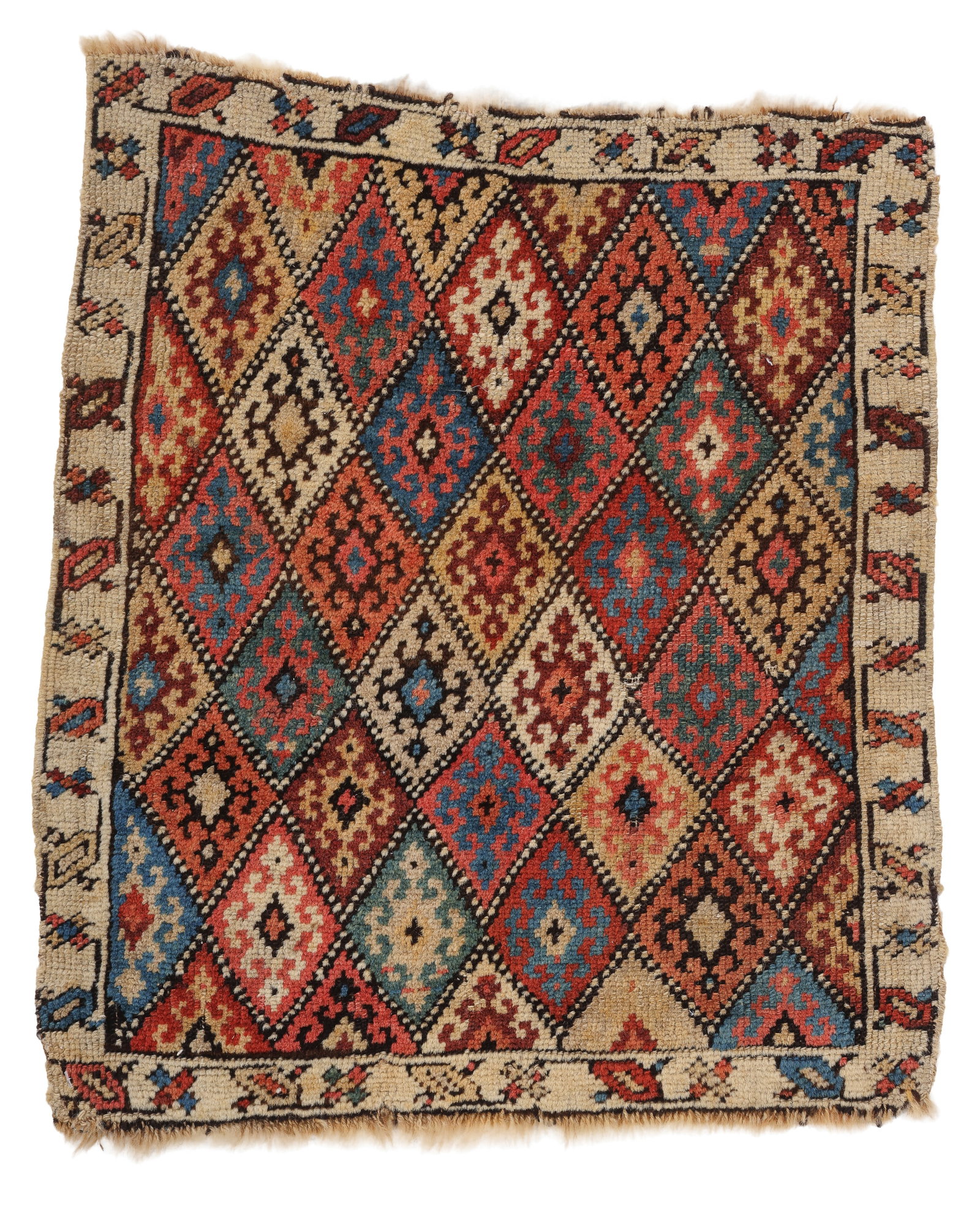 Early Kurd Bagface, Persia, Mid 19th C., 1'7'' x 1'11'' (1 of 3)