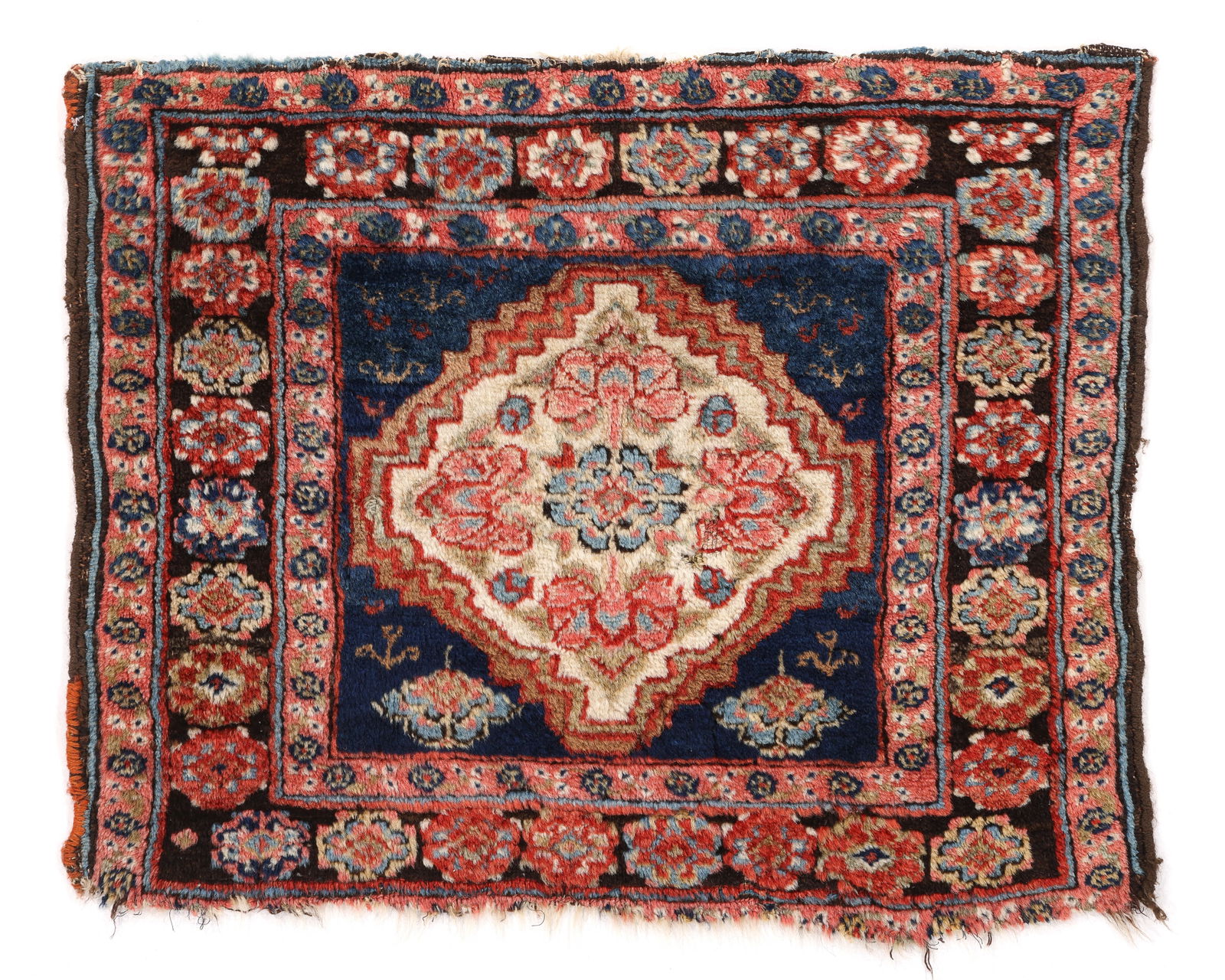 Fine Bakhtiari Pile Bagface, Persia, 19th C., 2'2'' x 1'9'' (1 of 3)