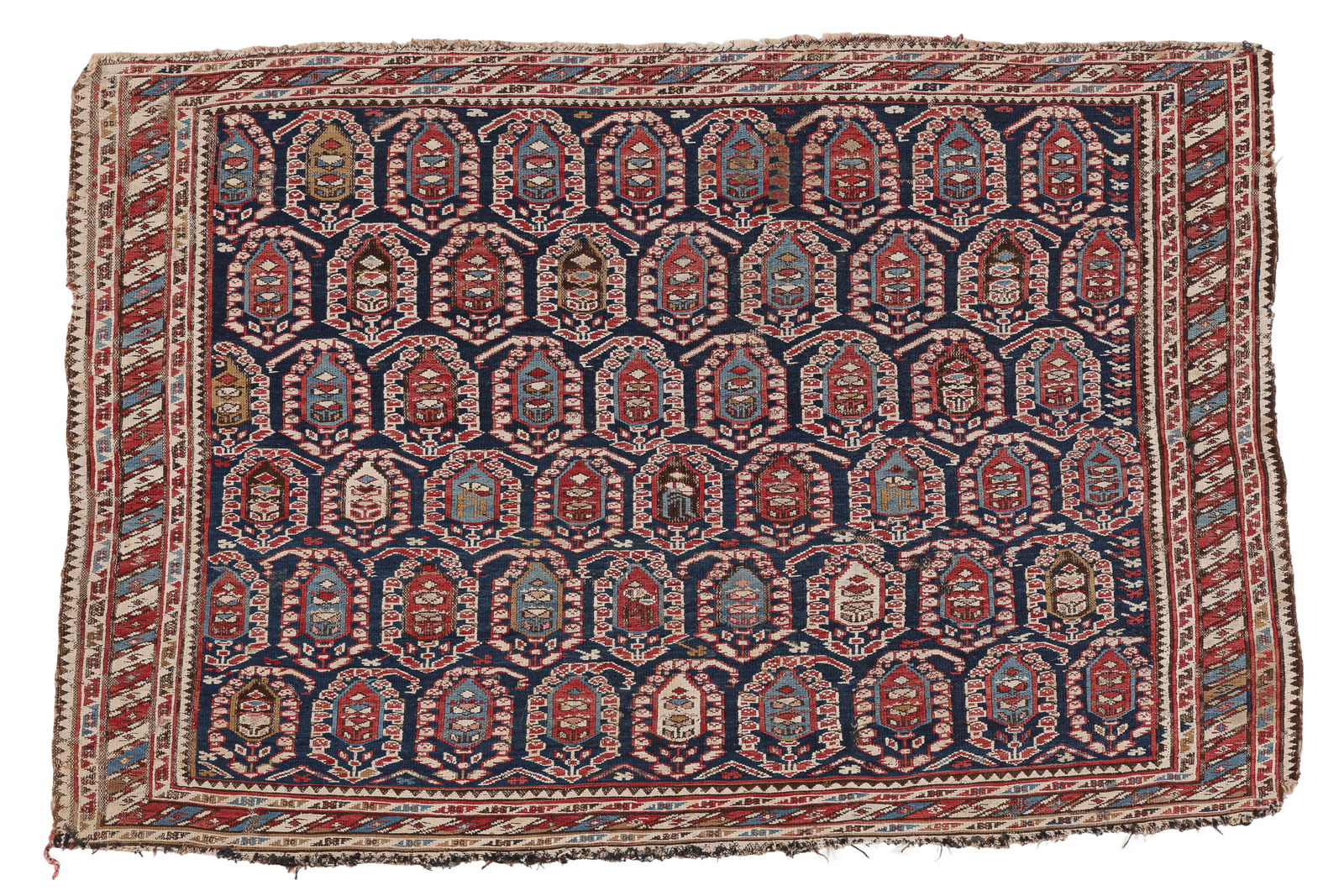 Sumak Mafrash Cover, Caucasus, Late 19th C., 3'2'' x 2'2'': Sumak Mafrash Cover, Caucasus, Late 19th C., 3'2'' x 2'2'' (97 x 66 cm). Weight: 2 lbs. Material: wool surface, wool warp. Provenance: Private family estate collection, New York.