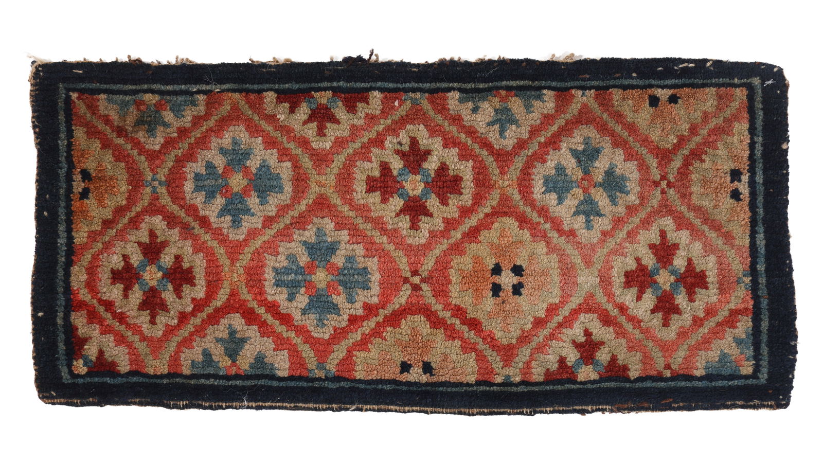 Small Mat, Tibet, Ca. 1900, 1'11'' x 0'10'': Small Mat, Tibet, Ca. 1900, 1'11'' x 0'10'' (58 x 25 cm). Weight: 1 lb. Wool.