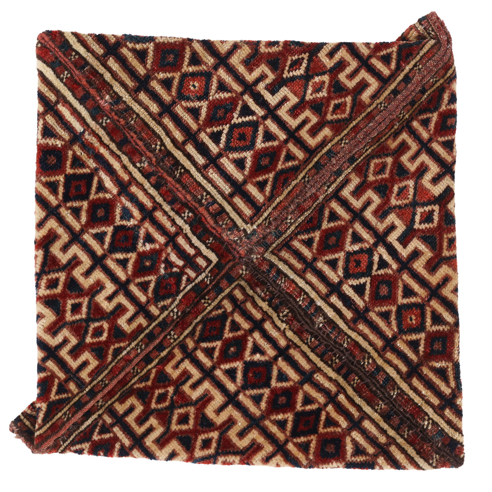 Yomud Turkmen Bokche, Central Asia, 19th Century, 1'3'' x 1'3'' (1 of 2)