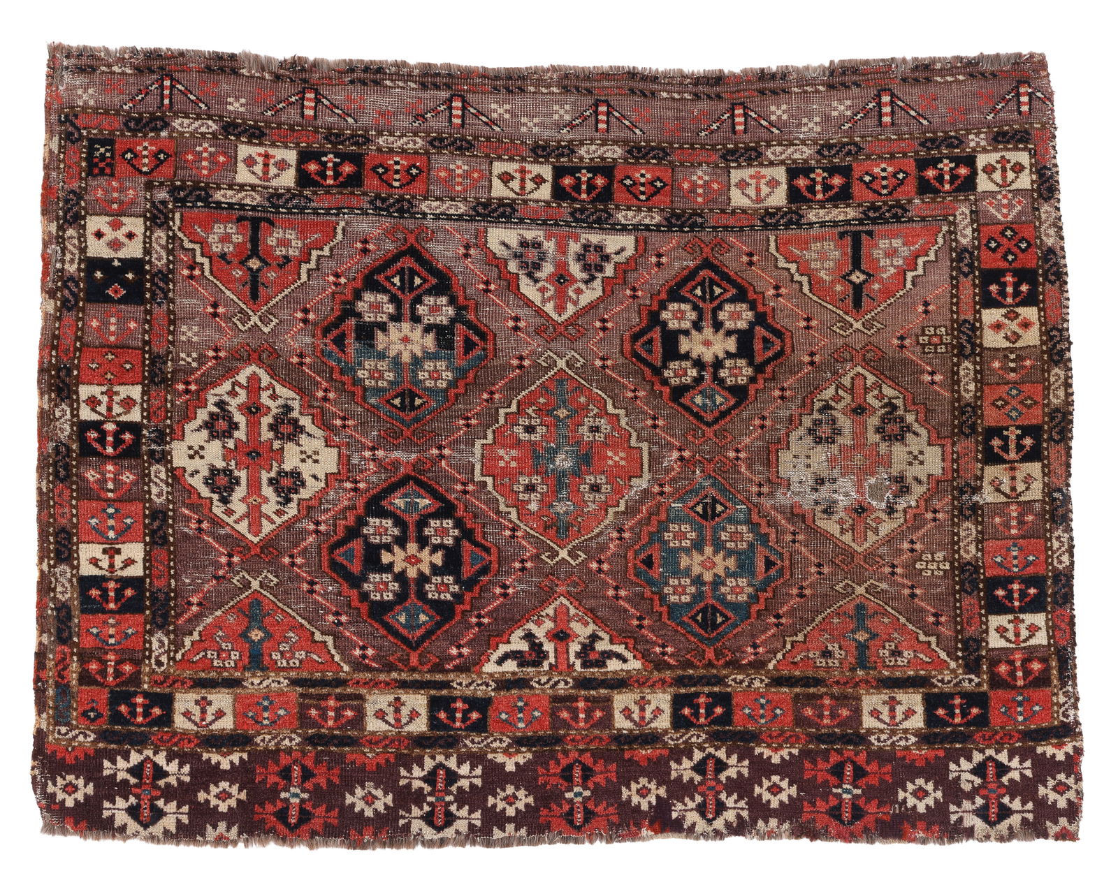 Chodor Turkmen Chuval, Central Asia, 19th Century, 3'8'' x 2'9'' (1 of 5)
