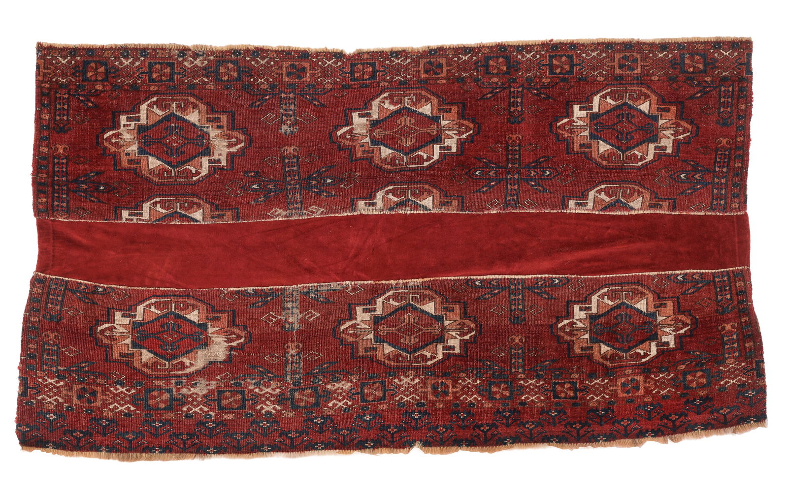 Saryk Turkmen Chuval (fragmented) Central Asia, 19th Century, 3'7'' x 2'0" (1 of 4)