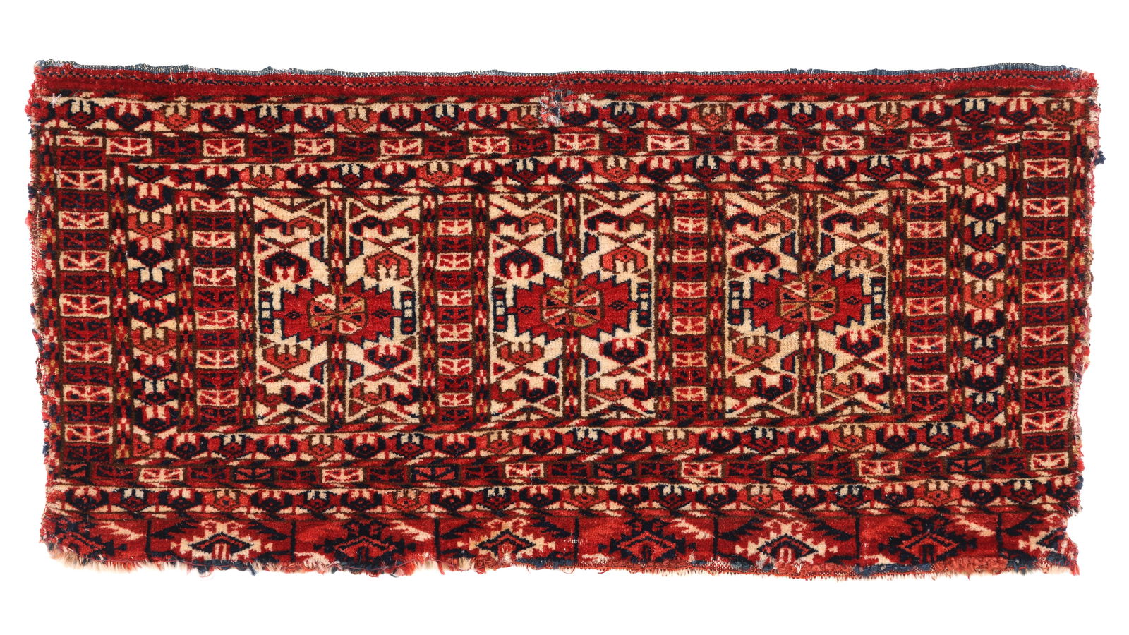 Tekke Turkmen Mafrash, Central Asia, 19th c., 1'1'' x 2'3'' (1 of 3)