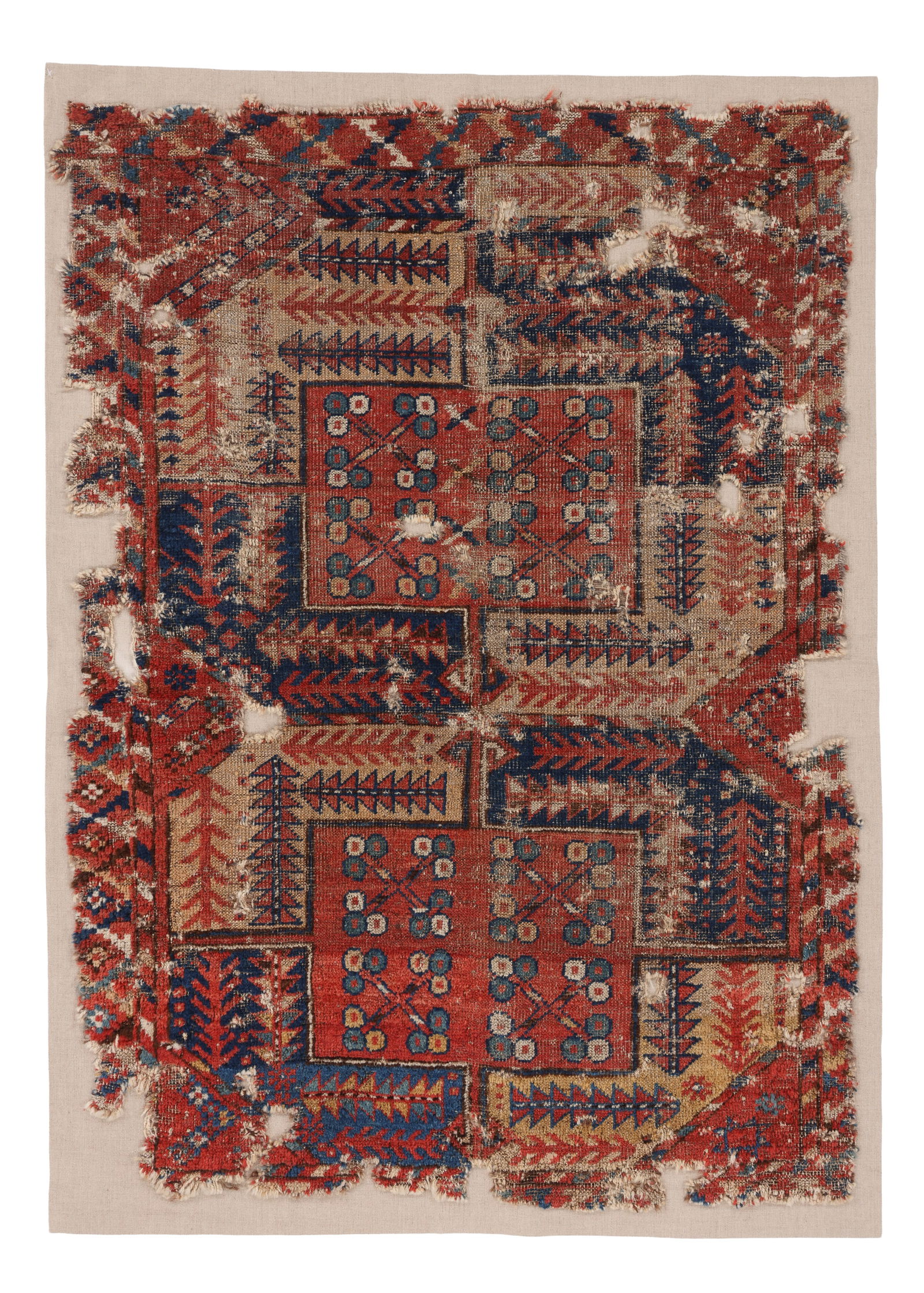 Uzbek Rug, Central Asia, mid(?) 19th century, 3'5'' x 4'9'' (1 of 5)