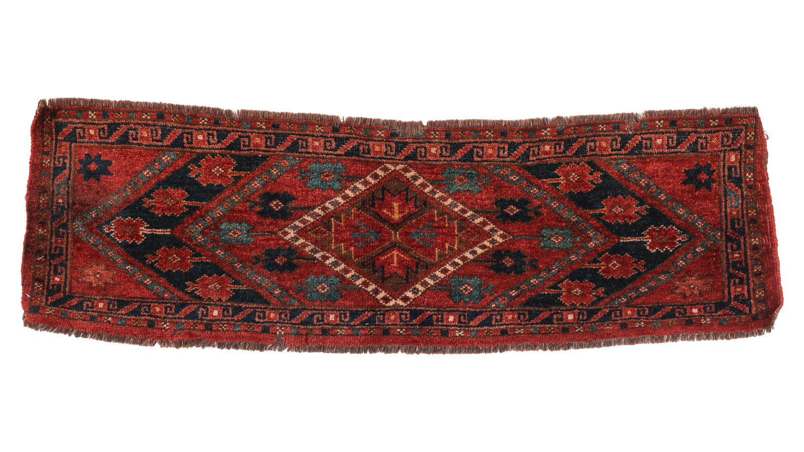 Ersari Rug Trapping, Central Asia, Ca. 1875, 4'0'' x 1'3'': Ersari Rug Trapping, Central Asia, Ca. 1875, 4'0'' x 1'3'' (122 x 38 cm). Weight: 2 lbs. Material: wool pile, wool warp, wool weft.