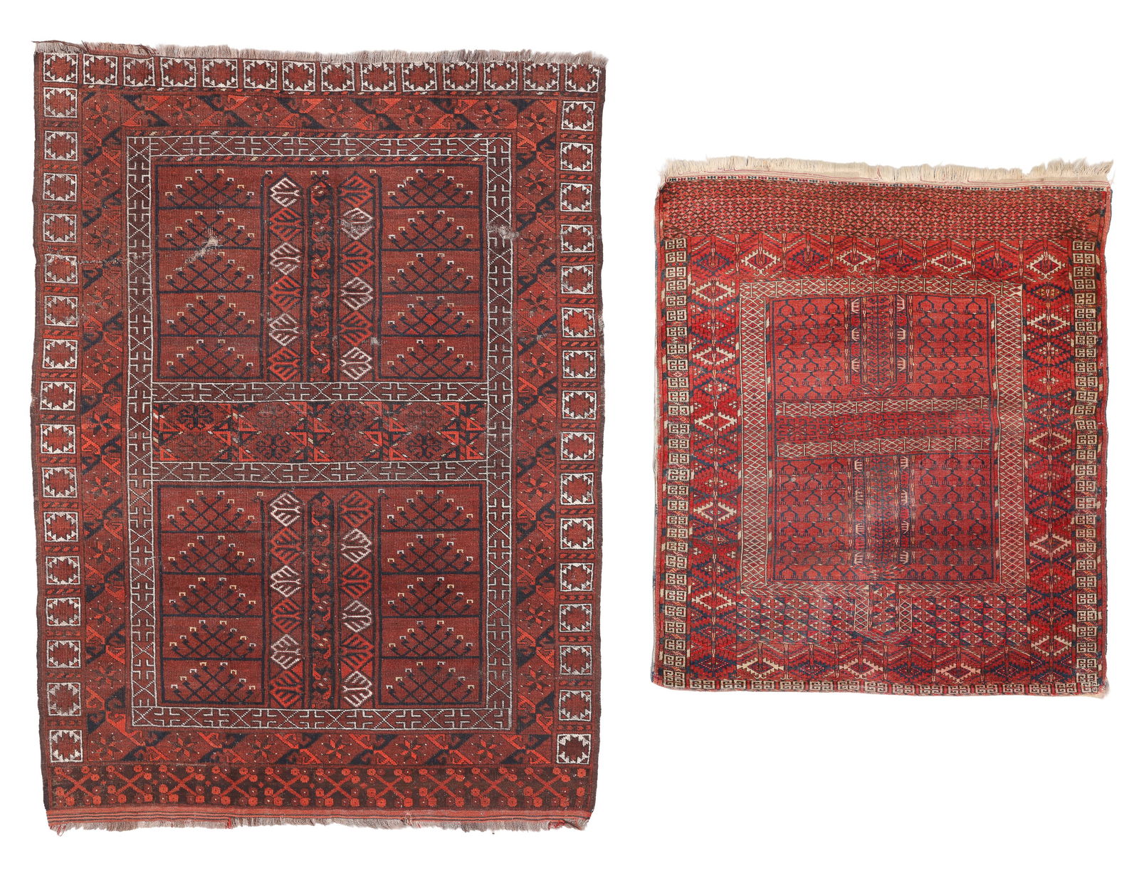 2 Turkmen Ensi Rugs, Central Asia, Late 19th C (1 of 5)