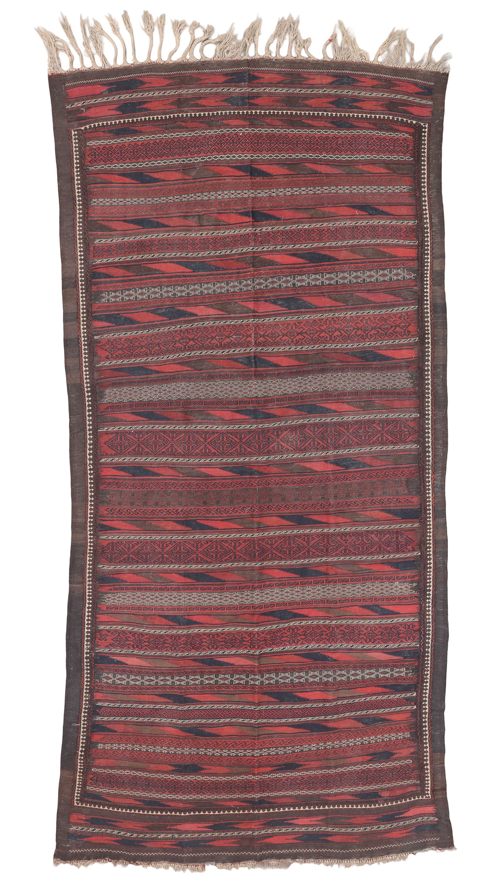 Baluch Main Kilim, Persia/Afghanistan, Late 19th C., 5'0'' x 10'1'' (1 of 4)