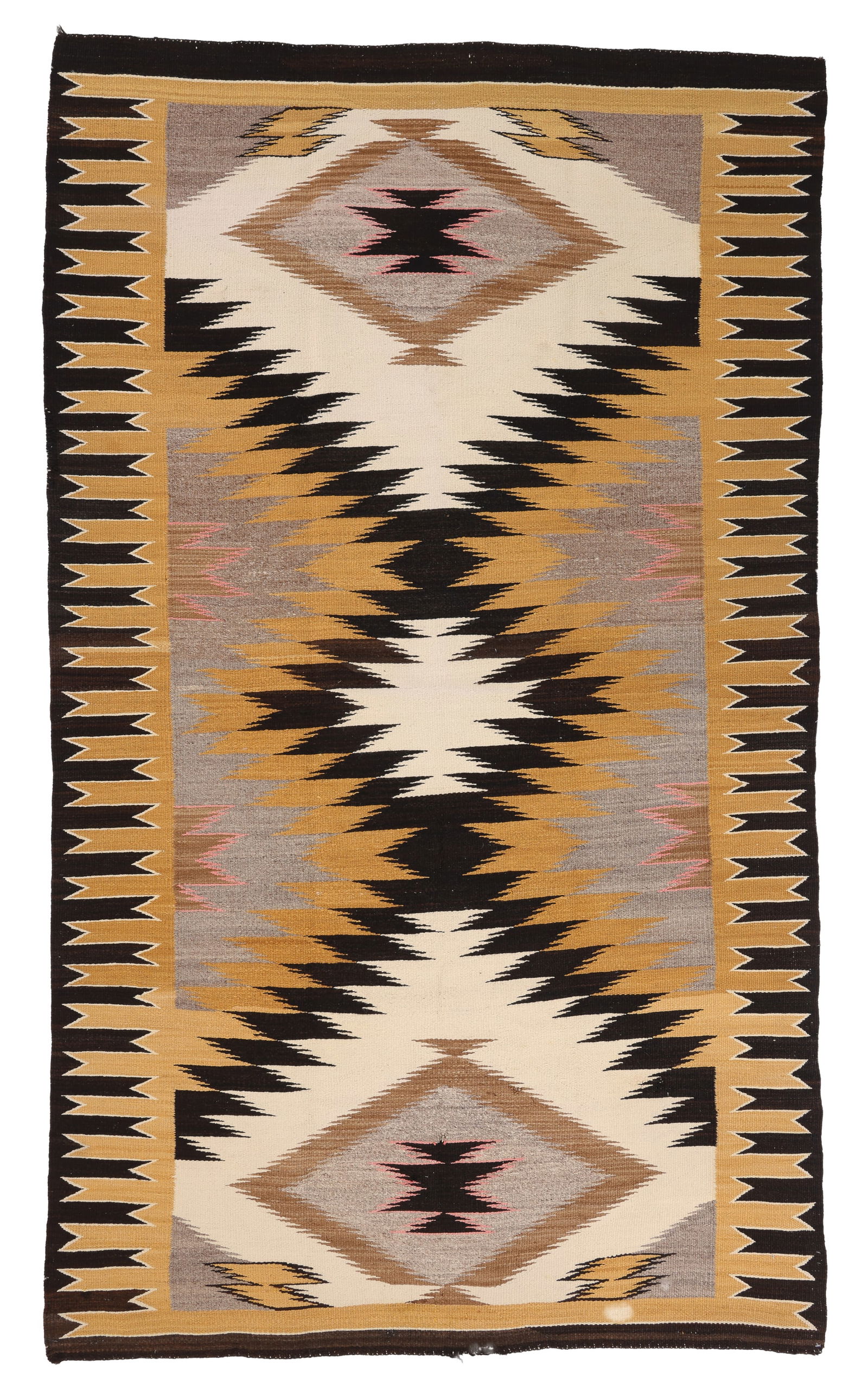 Navajo Crystal Rug, Ca. 1960, 5'0'' x 8'0'': Navajo Crystal Rug, Ca. 1960, 5'0'' x 8'0'' (152 x 244 cm). Weight: 12 lbs. Wool.