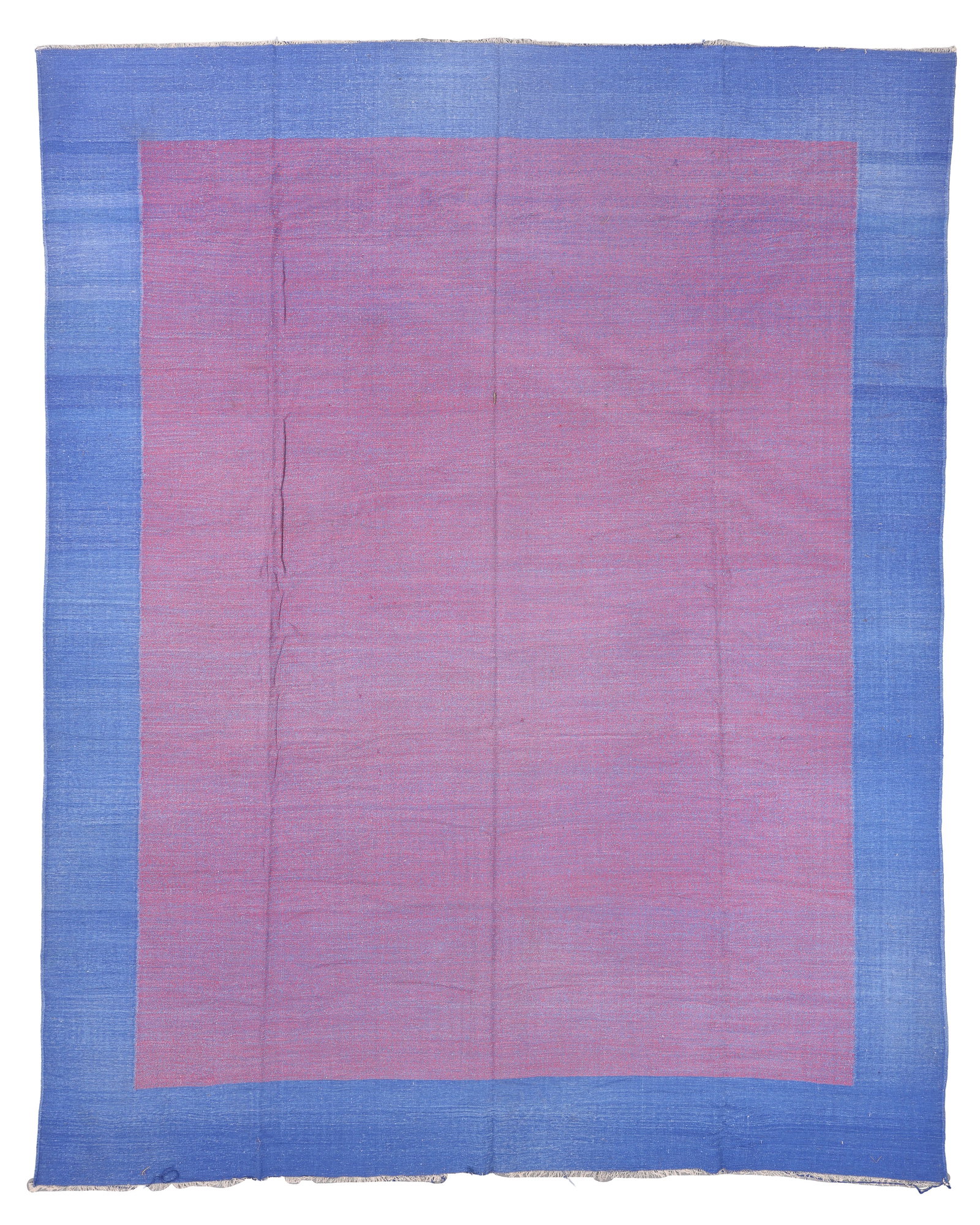 Large Roomsize Striped Dhurrie, India, Early 20th C., 11'6'' x 14'3'' (1 of 4)