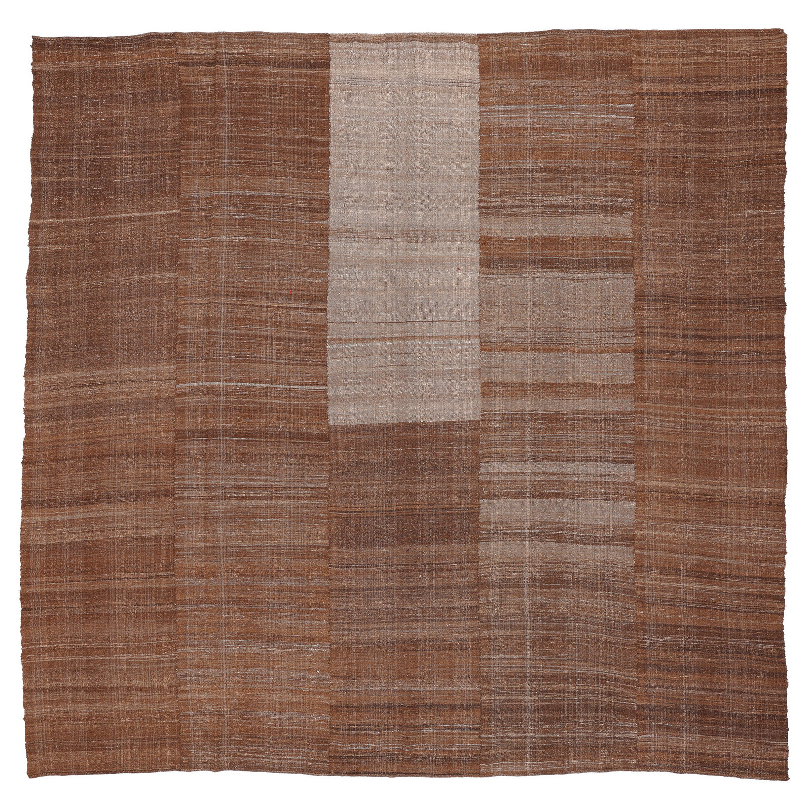 Mazandaran Kilim, Persia, Mid 20th C., 11'8'' x 11'5'': Mazandaran Kilim, Persia, Mid 20th C., 11'8'' x 11'5'' (356 x 348 cm). Weight: 15 lbs. Wool.