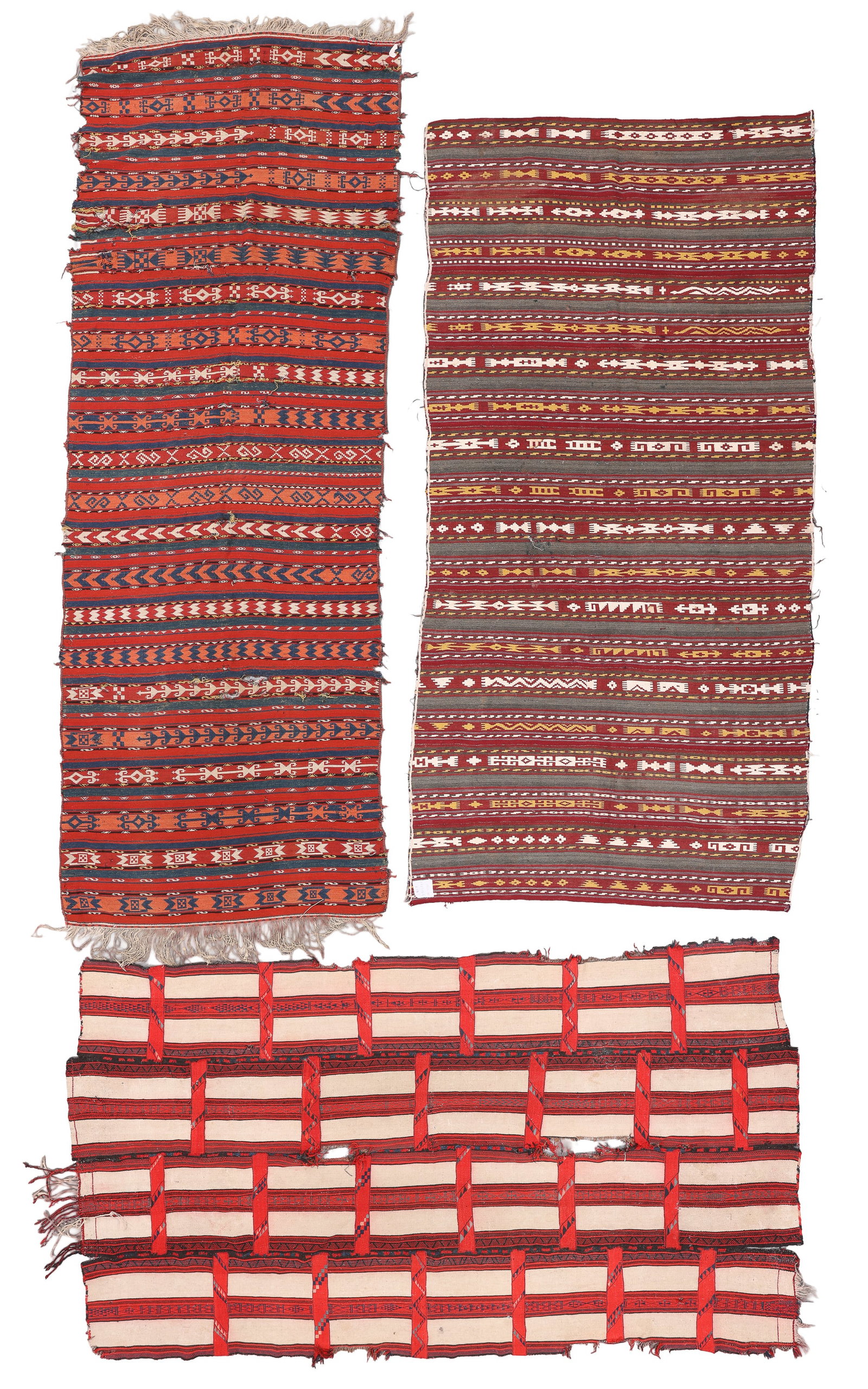 3 Central Asian Kilims/Flatweaves, Early 20th C. (1 of 5)