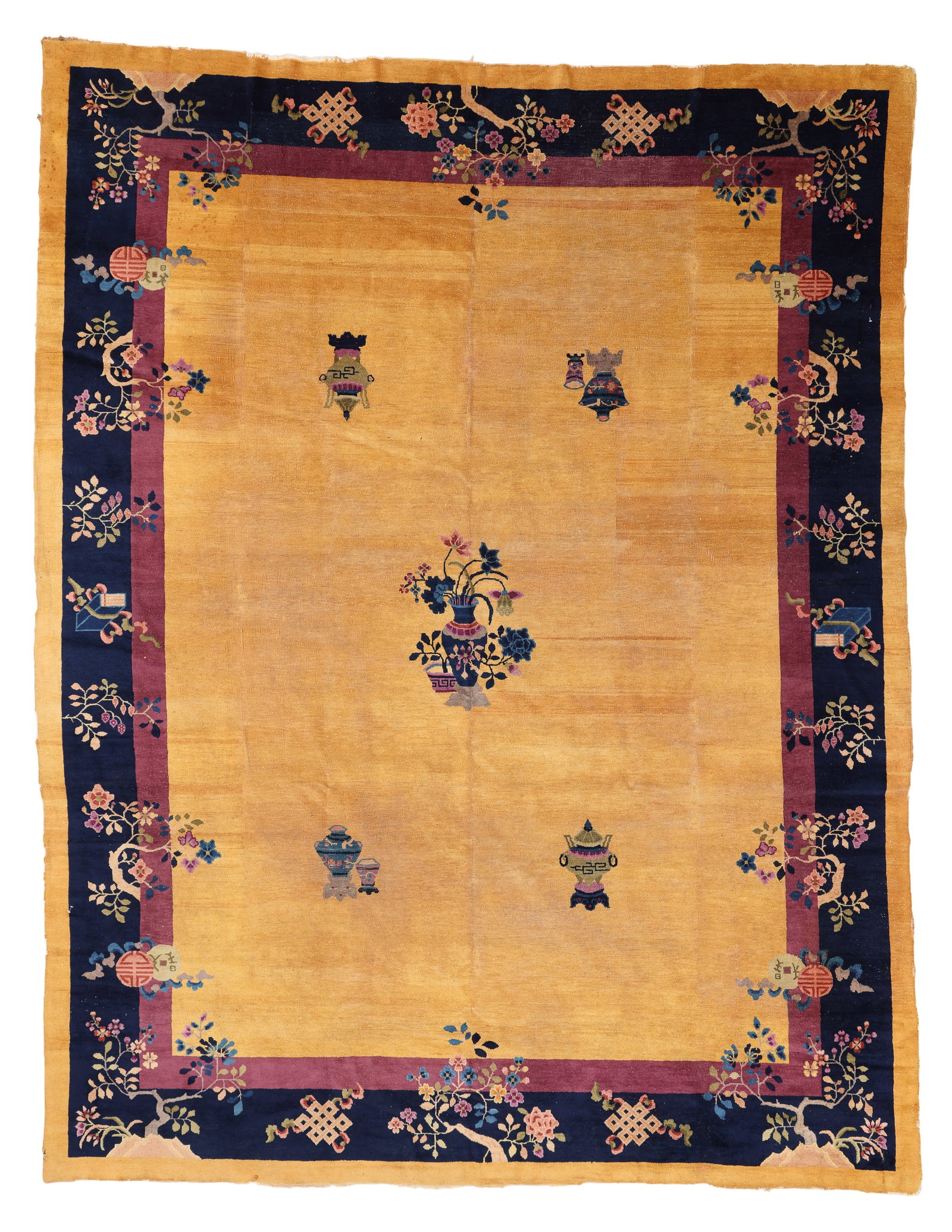 Chinese Art Deco Rug, Ca. 1930, 9'0'' x 11'7'' (1 of 6)