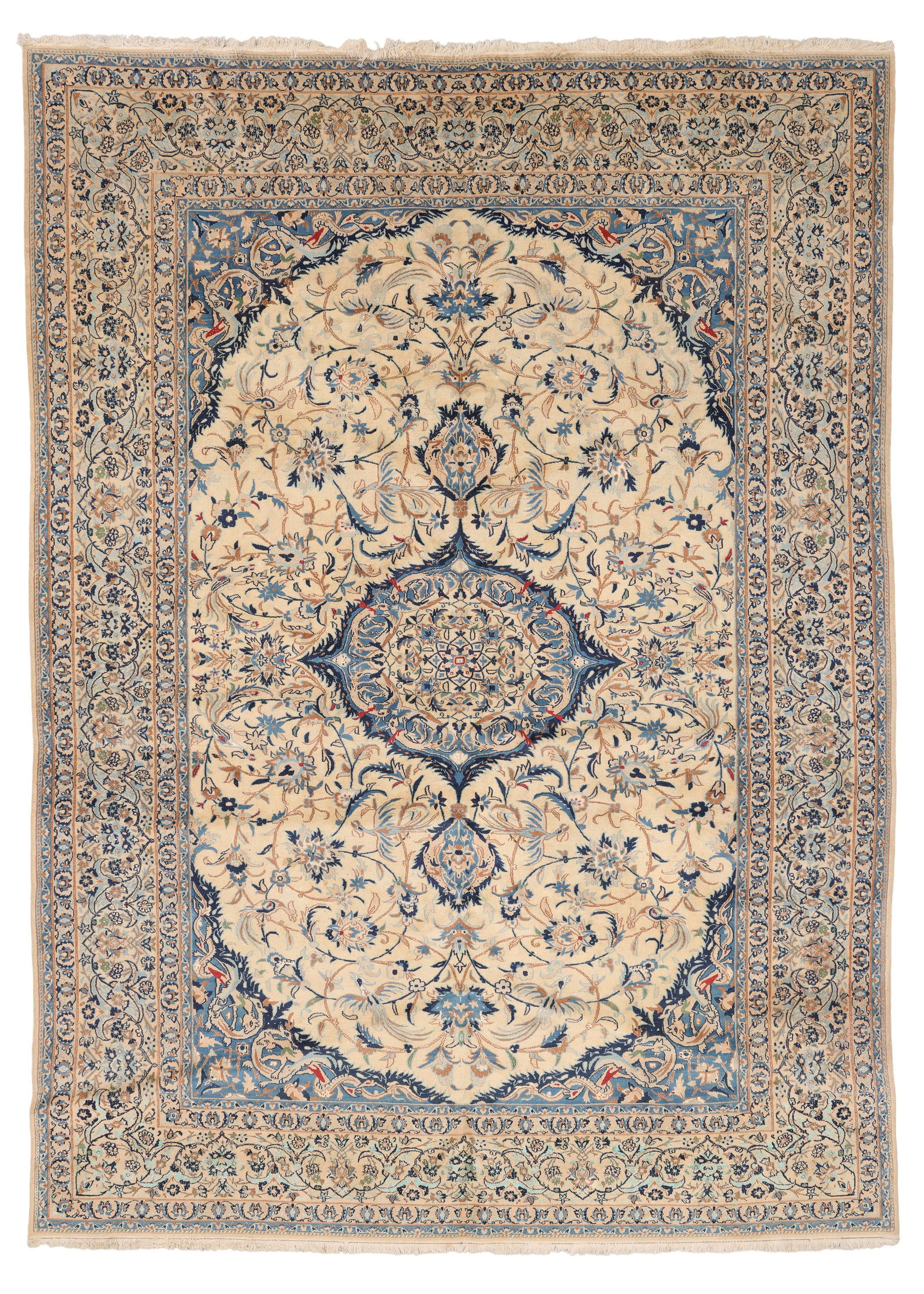 Fine Nain Rug, Persia, Ca. 1970, 8'3'' x 11'7'' (1 of 6)