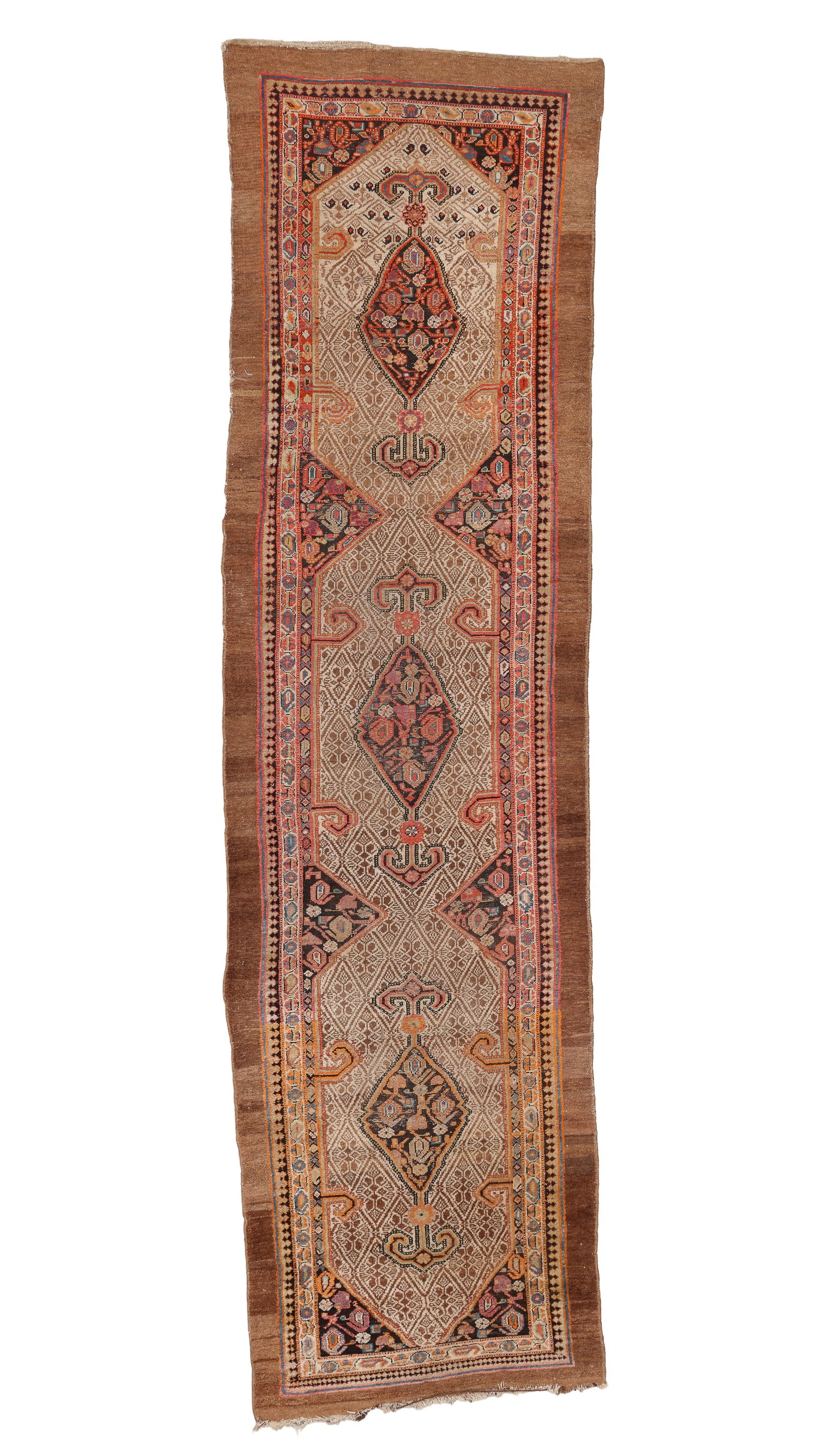 Camel Field Serab Rug, Persia, Ca. 1900, 3'5'' x 13'2'' (1 of 3)