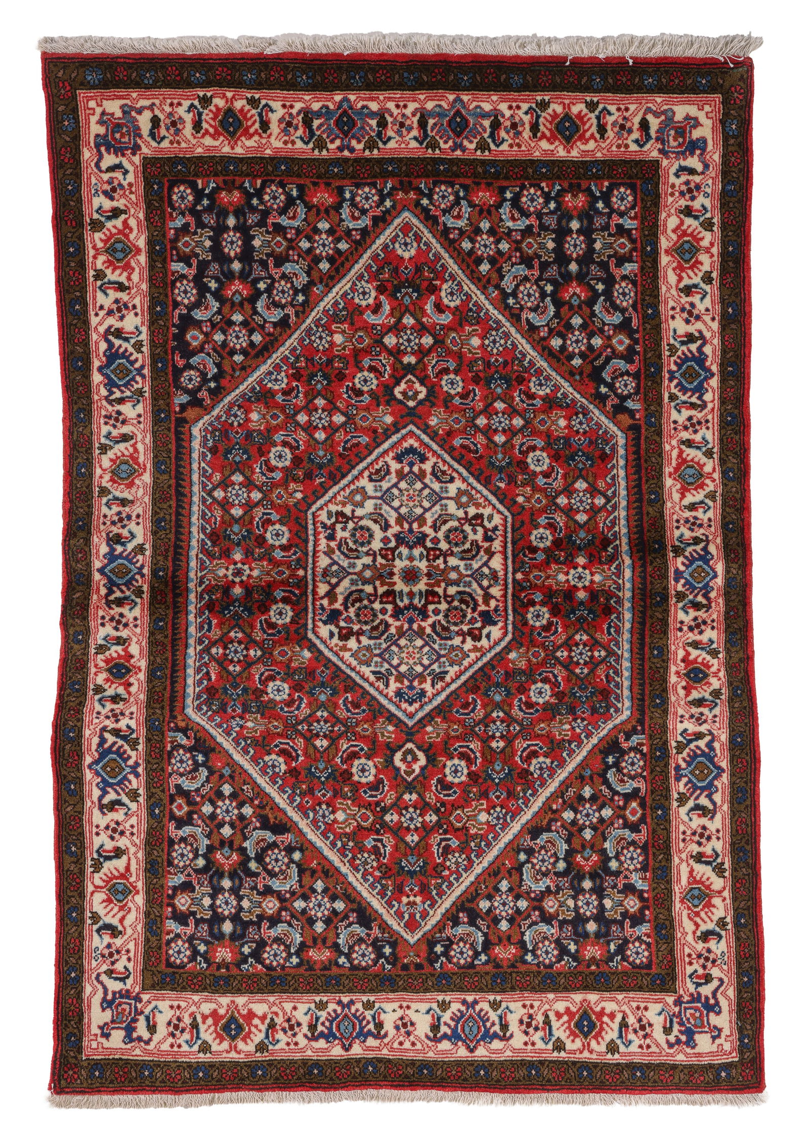 Hamadan Rug, Persia, Late 20th C., 3'7'' x 5'2'' (1 of 5)
