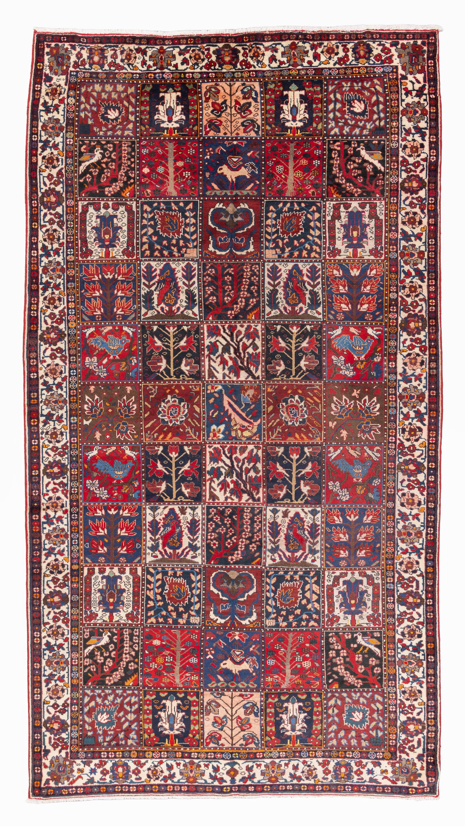 Bakhtiari Garden Rug, Persia, Ca. 1960, 5'9'' x 10'7'' (1 of 5)