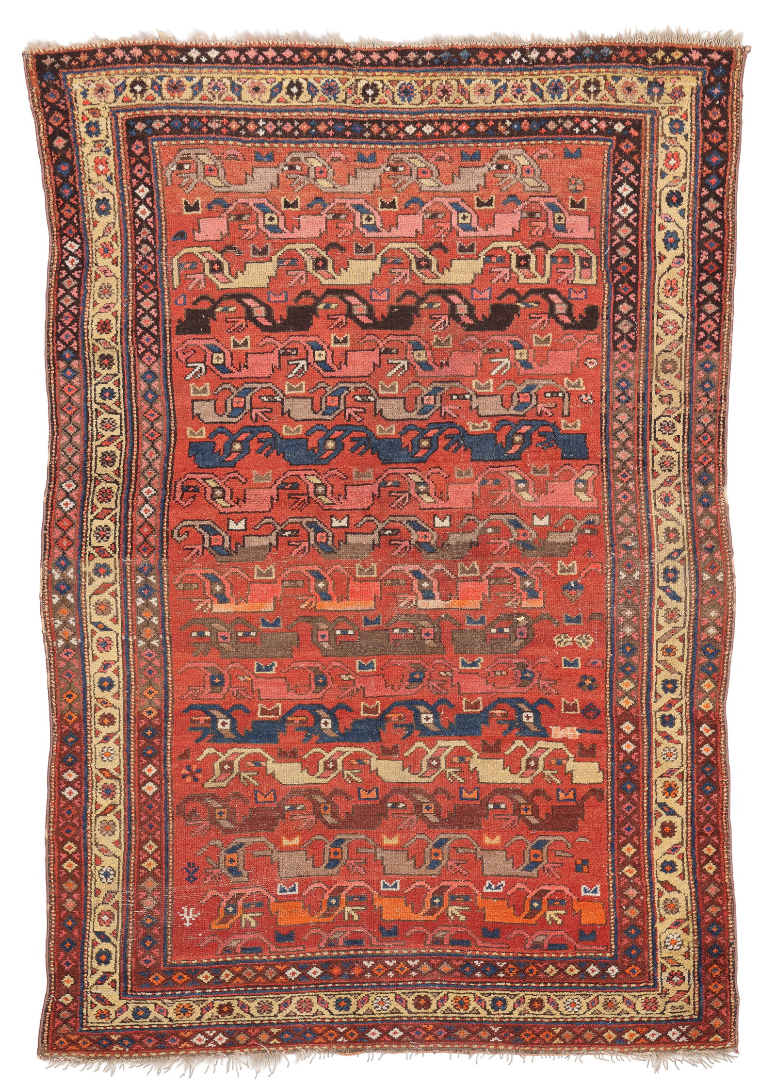 West Persian Kurd Rug, Mid 20th C., 4'2'' x 6'2'' (1 of 5)