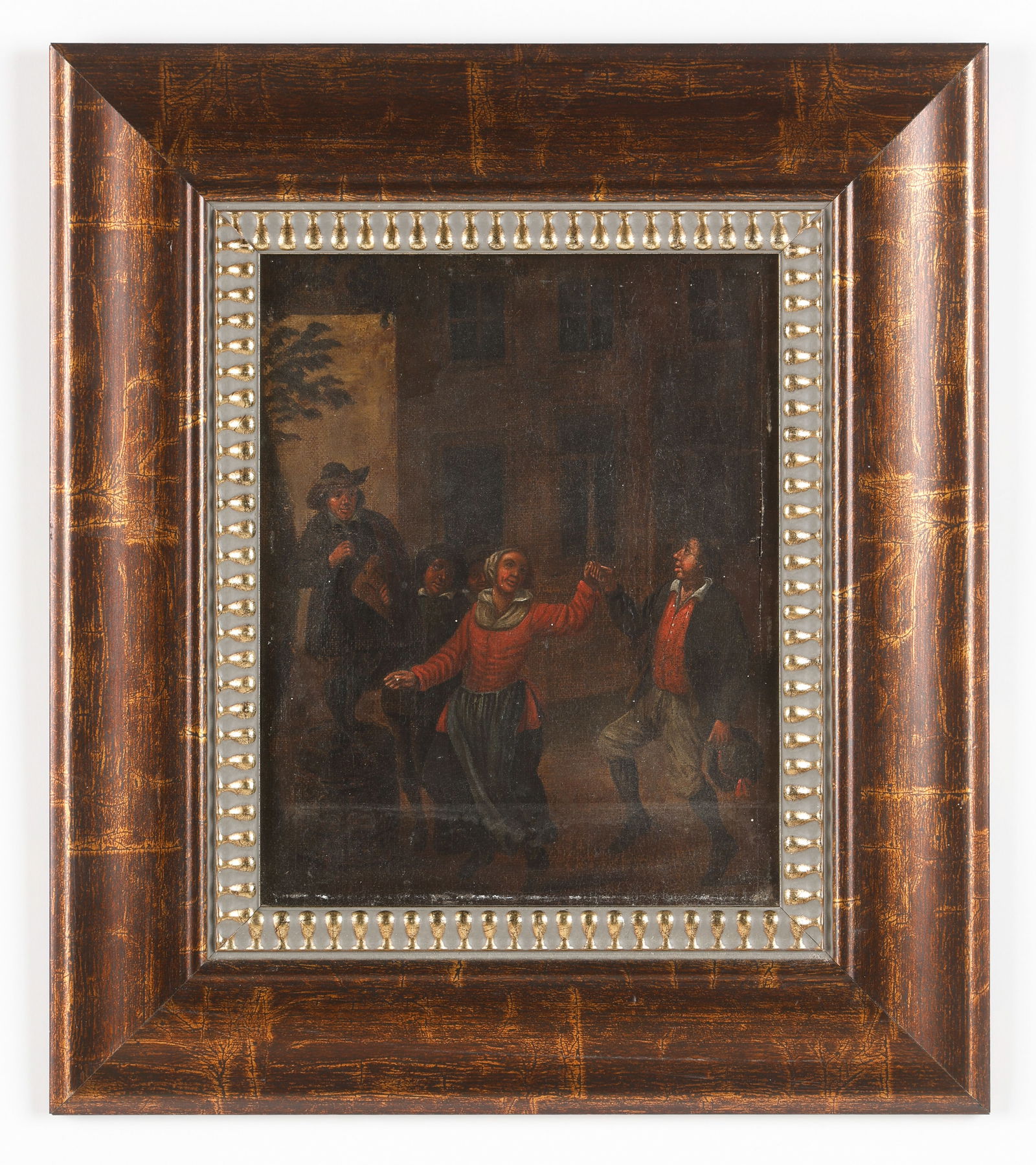 Antique Continental Genre Painting, 12.5" x 10" (1 of 2)
