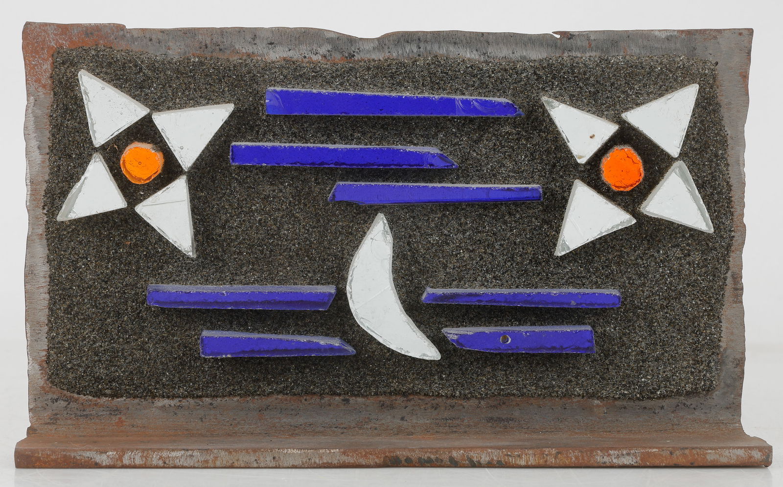 MCM Brutalist Torch Art Sculpture Prism Inlay (1 of 4)