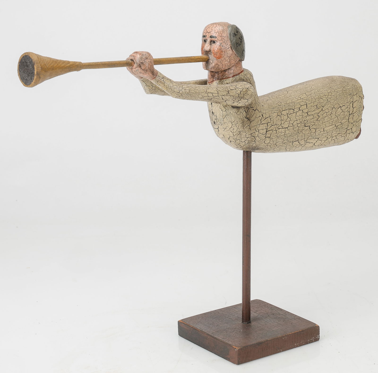 Folk Carved Trumpeting Angel, Signed: Sparger 1983 (1 of 6)