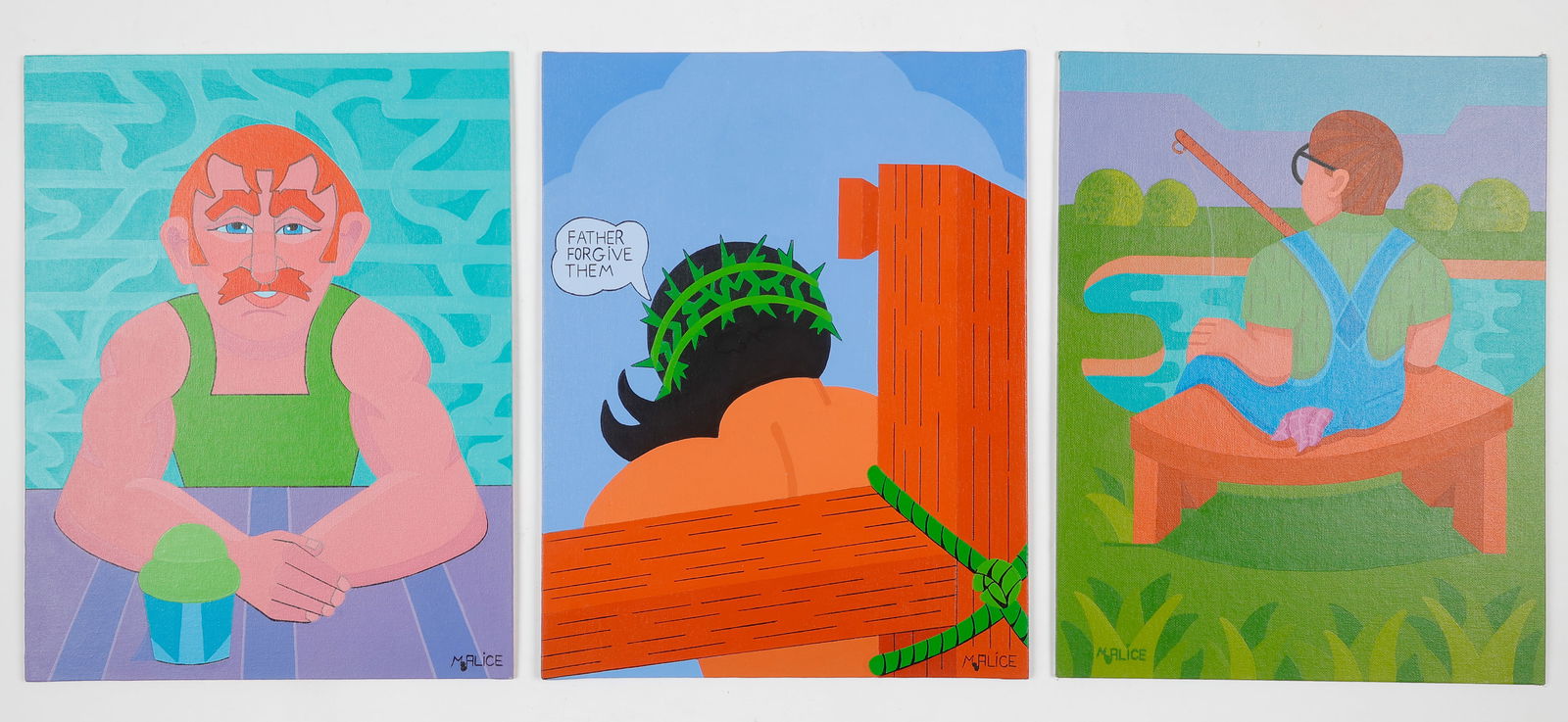 Michael Alice (American) 3 Works/Unknown Art Discovery (1 of 6)