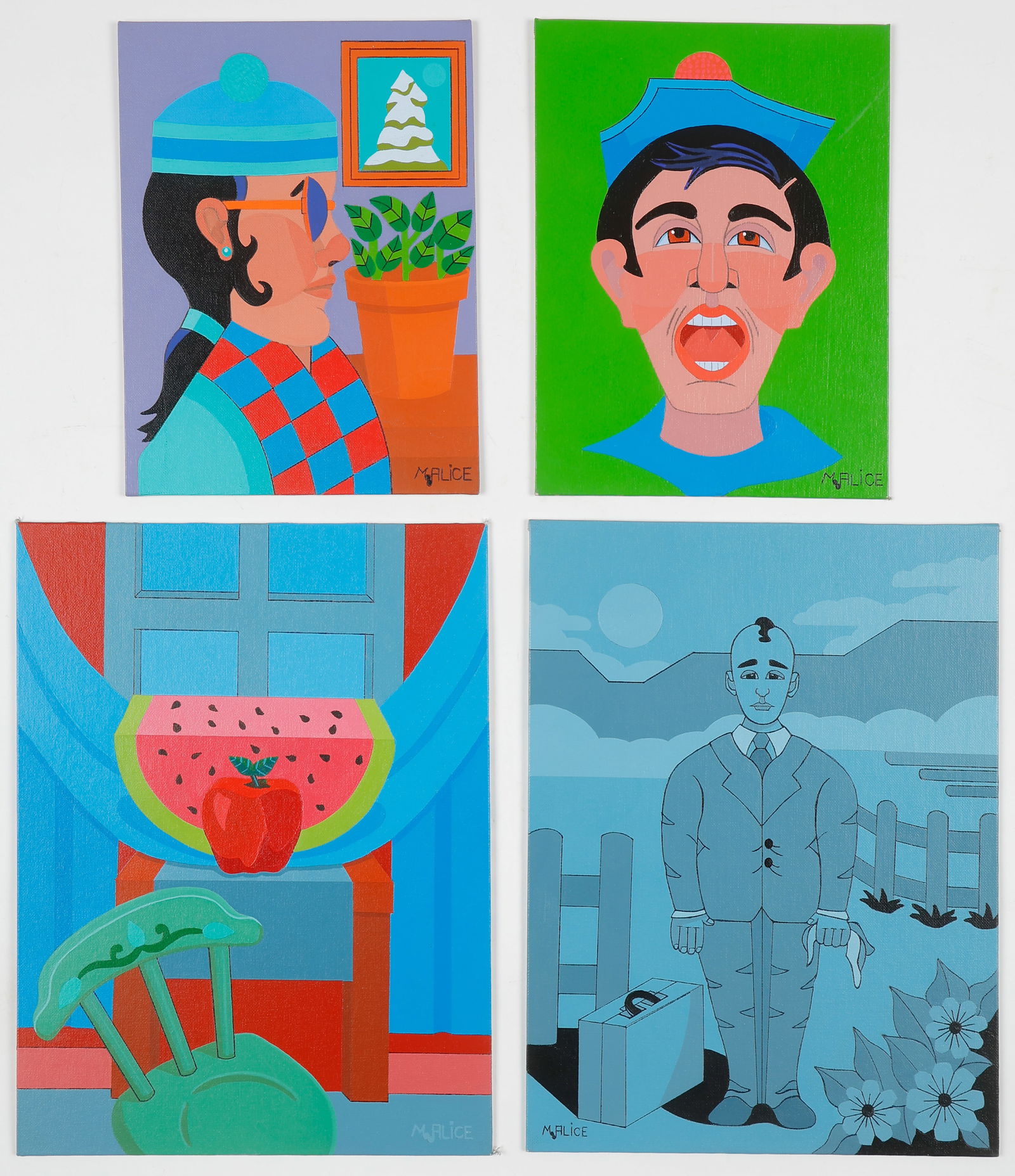 Michael Alice (American) 3 Works/Unknown Art Discovery (1 of 5)