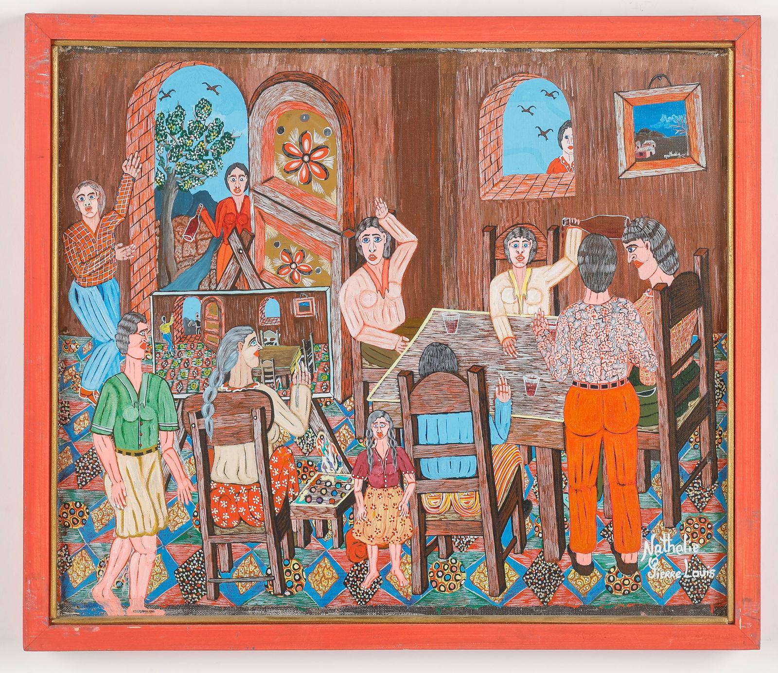 Nathalie Pierre Louis (Haitian/Haiti) Artist at Her Easel (1 of 3)