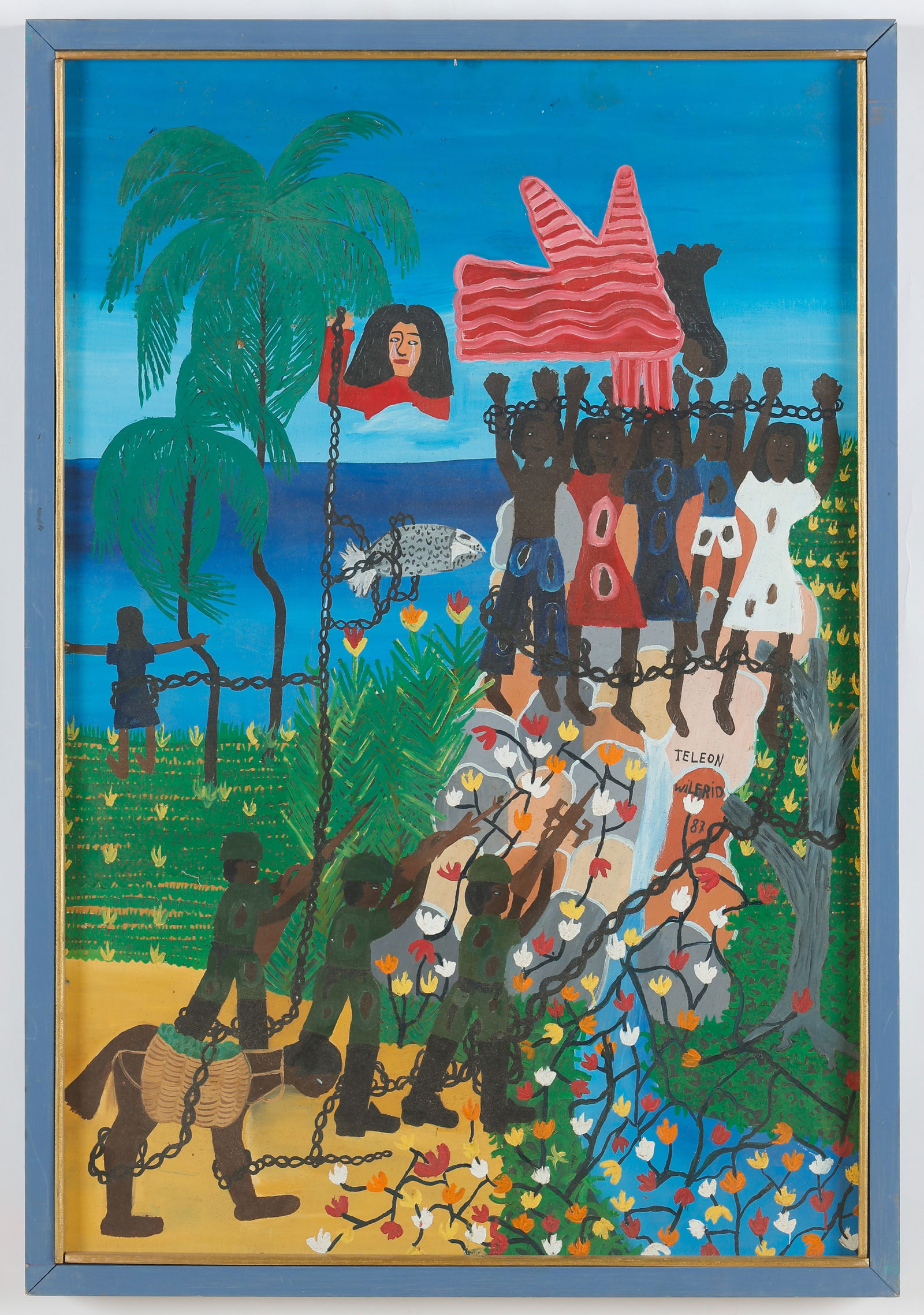Wilfrid Teleon (Haitian/Haiti) Divine Intervention, 1987 (1 of 3)