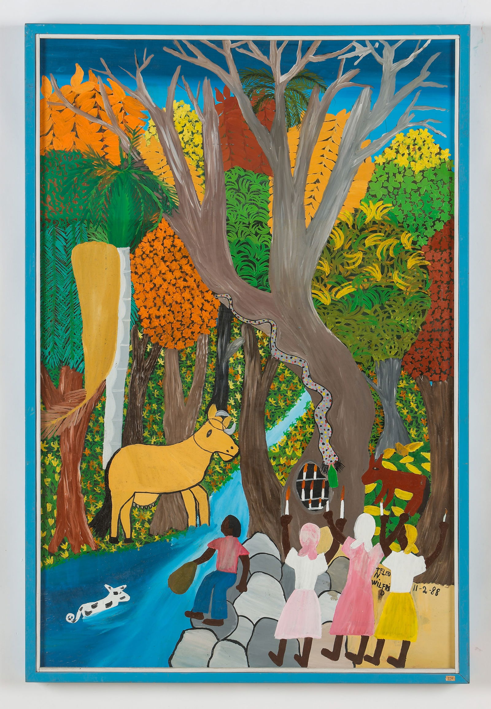 Wilfrid Teleon (Haitian/Haiti) Dambala Offering by River (1 of 3)