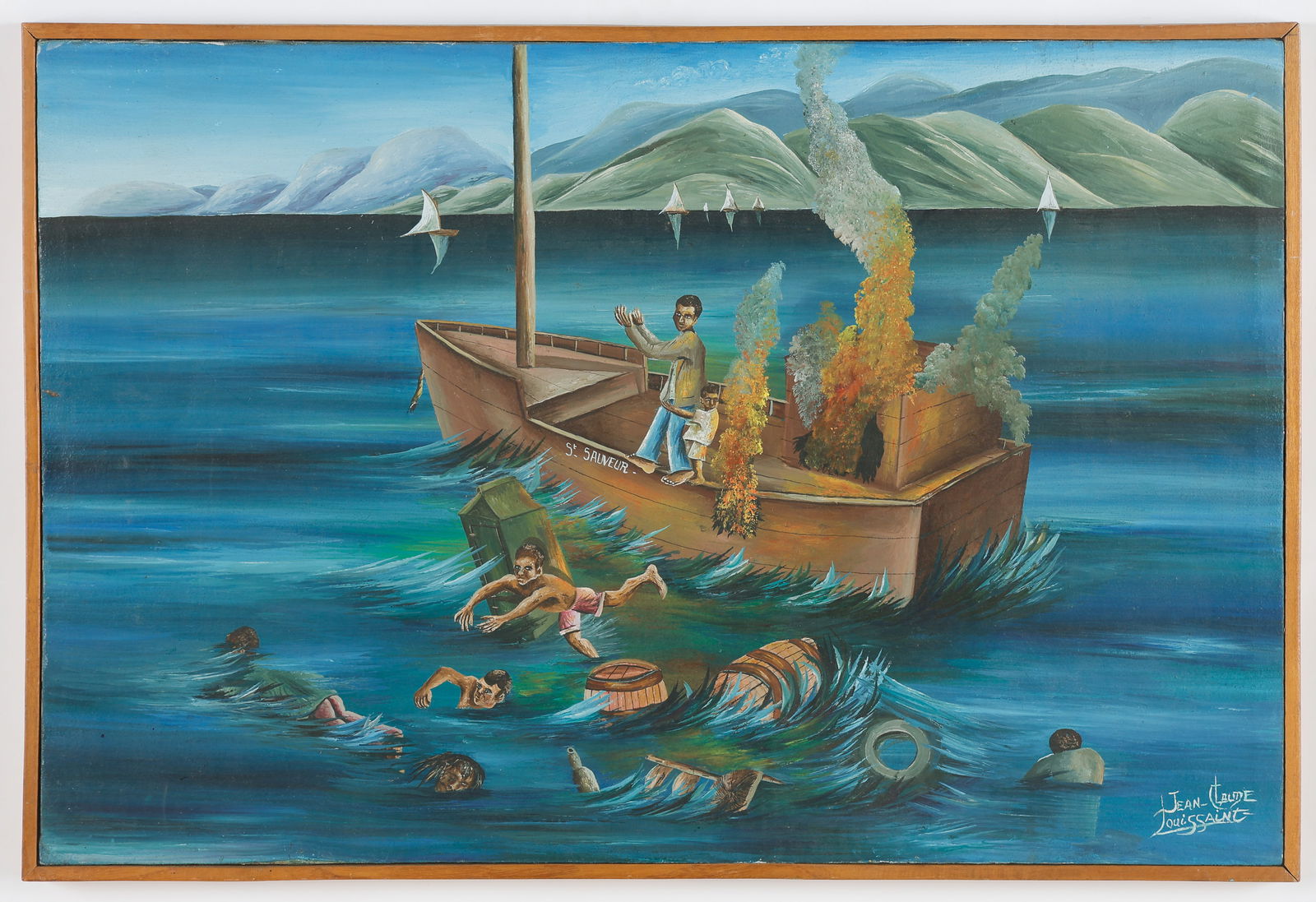 Jean-Claude Louissaint (Haitian/Haiti) "The Sinking Of The St. Saveur," 1977 (1 of 3)