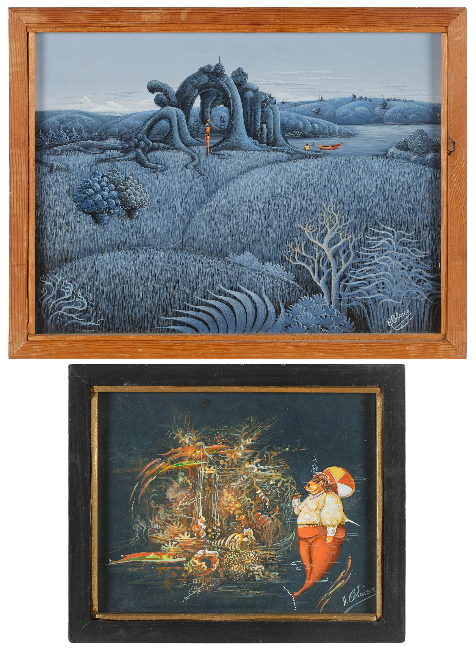 Andre Blaise (Haitian, b. 1961) 2 Paintings (1 of 7)