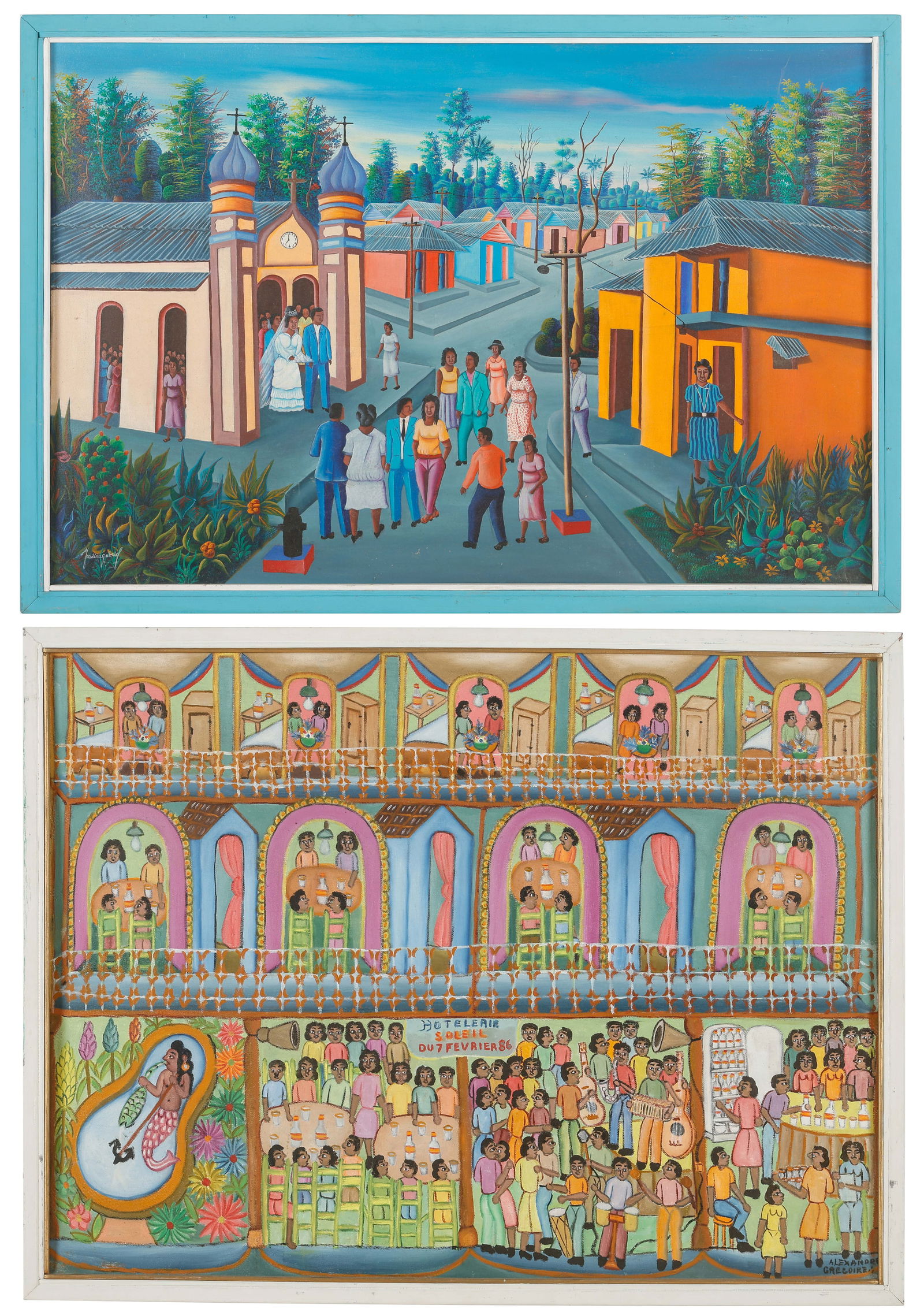 Martino Gabriel (Haitian/Haiti, 20th C.) 2 Paintings (1 of 7)