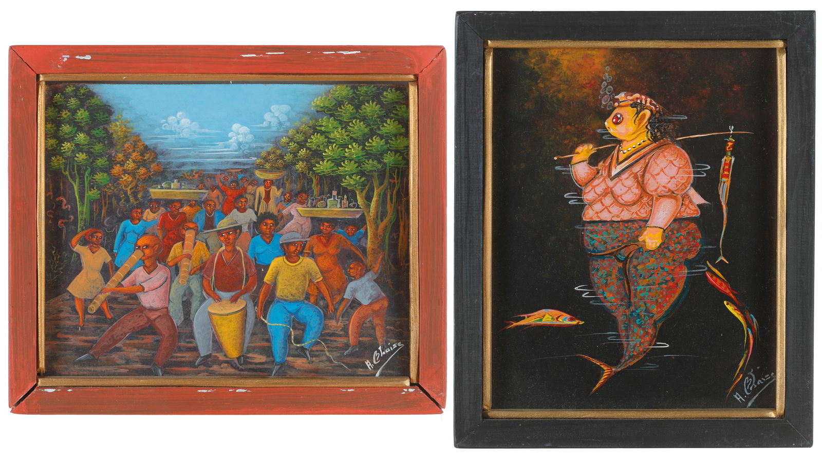 Andre Blaise (Haitian, b. 1961) 2 Paintings (1 of 7)