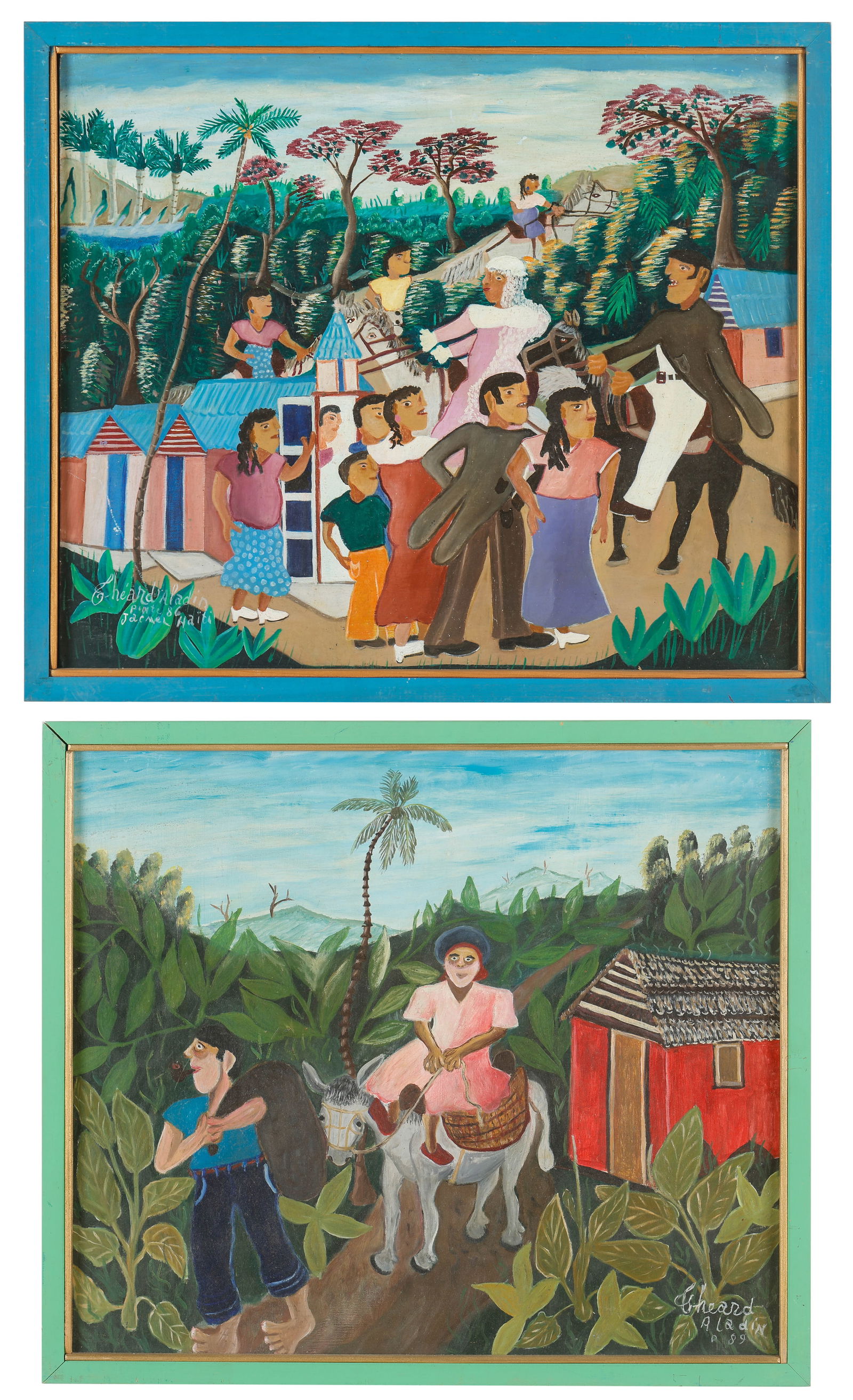 Theard Aladin (Haitian/Haiti) 2 Paintings (1 of 7)