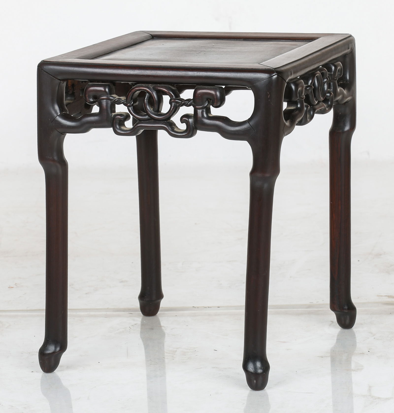 Vintage Chinese Hardwood Side Table (1 of 8)